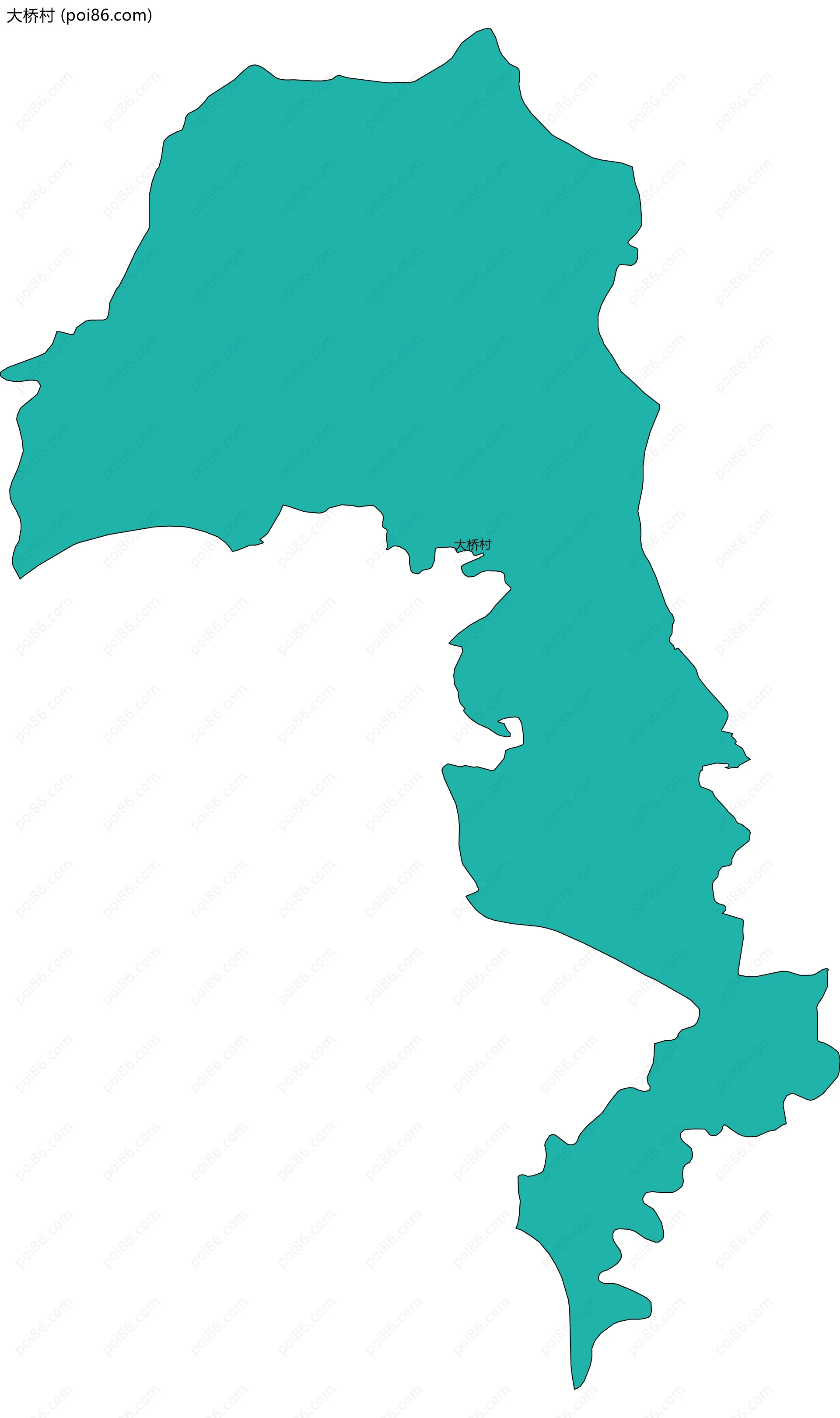 大桥村边界地图