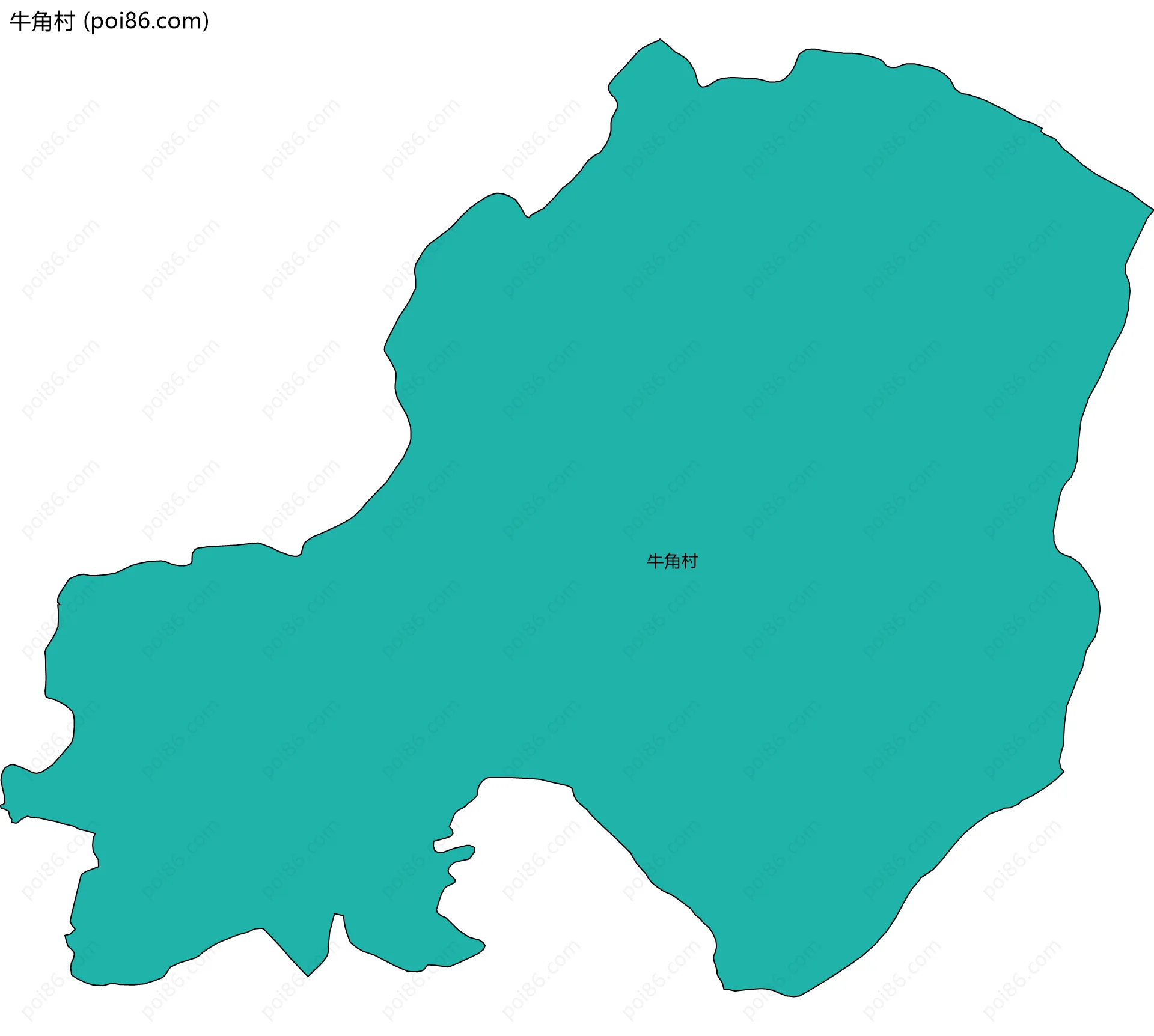 牛角村边界地图