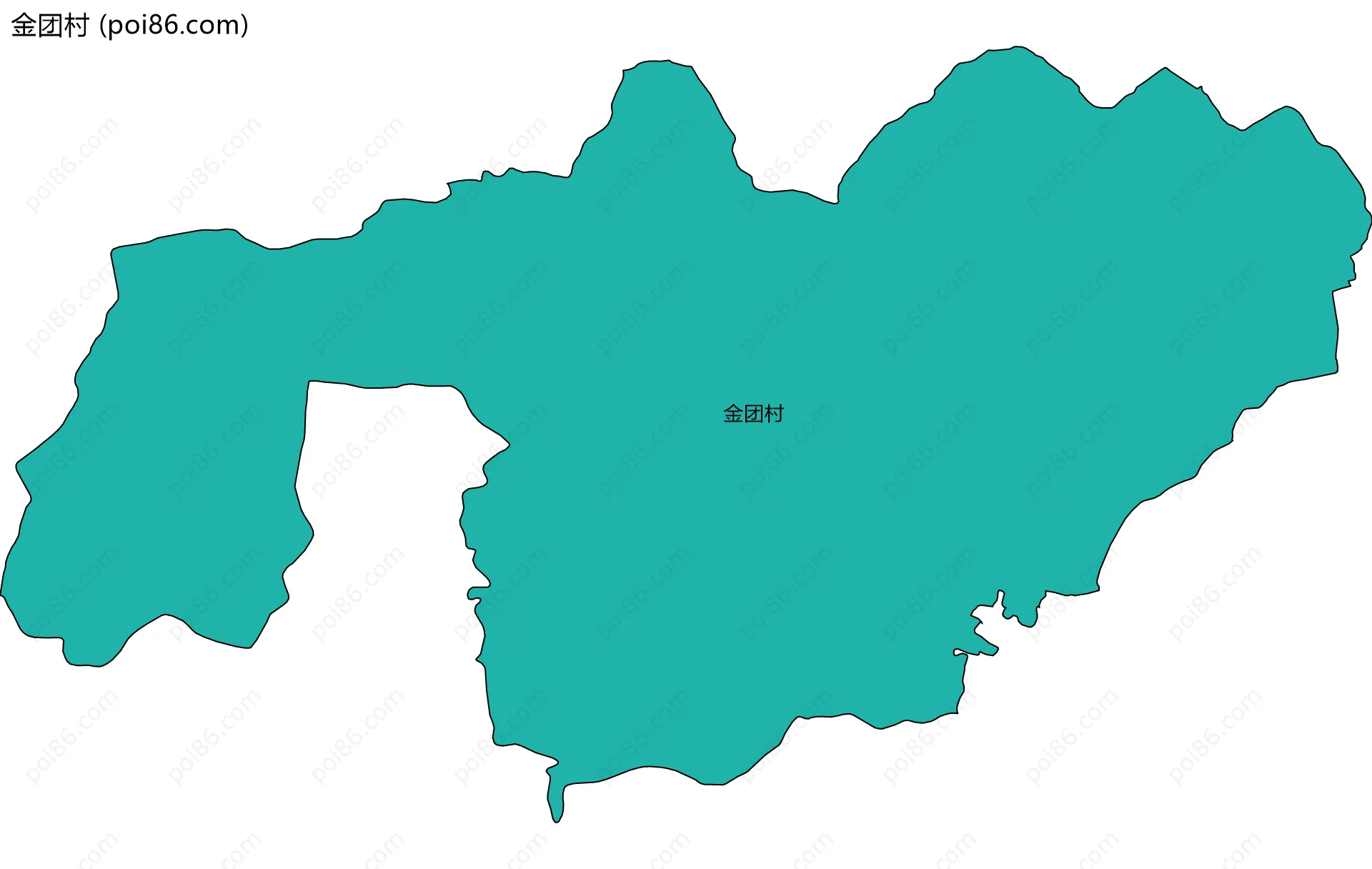 金团村边界地图