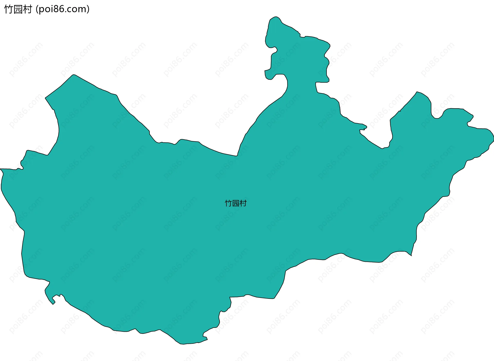 竹园村边界地图