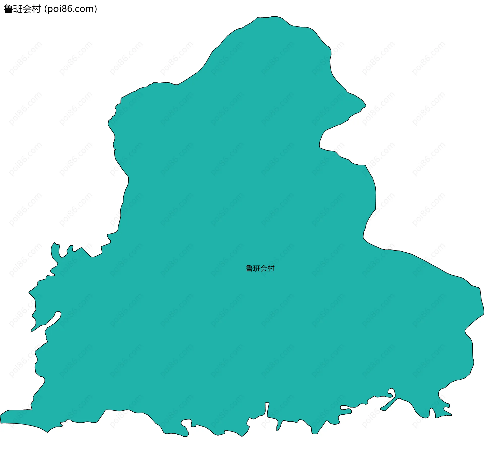 鲁班会村边界地图