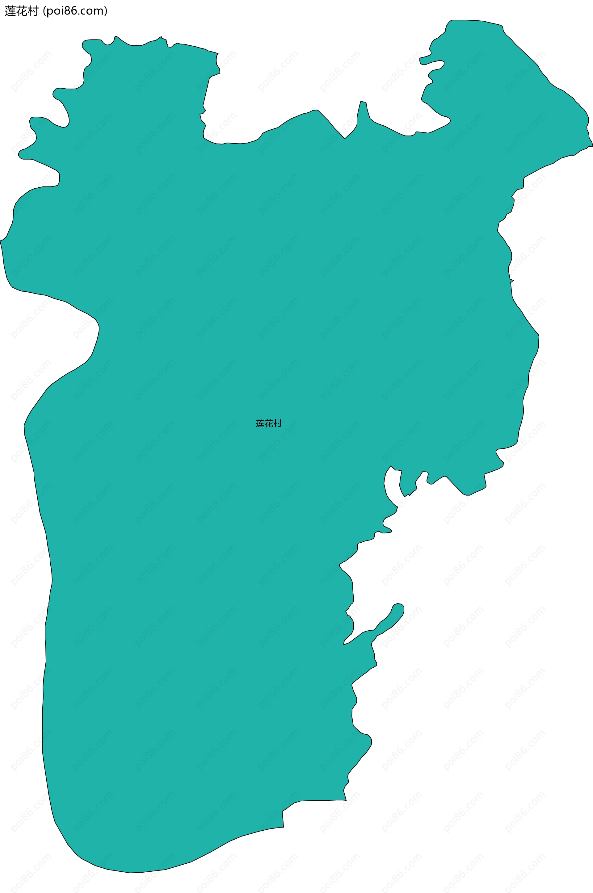 莲花村边界地图