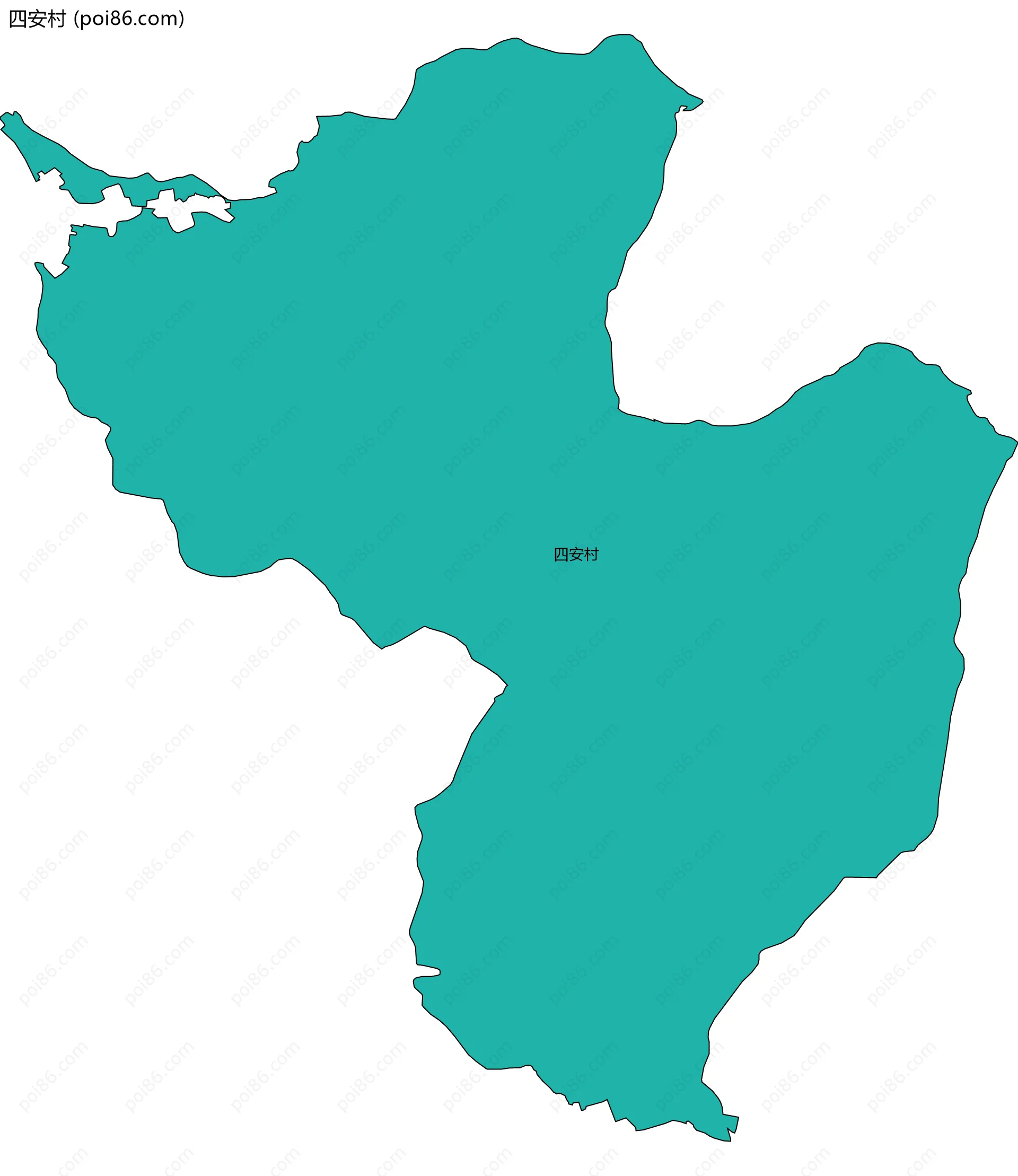 四安村边界地图