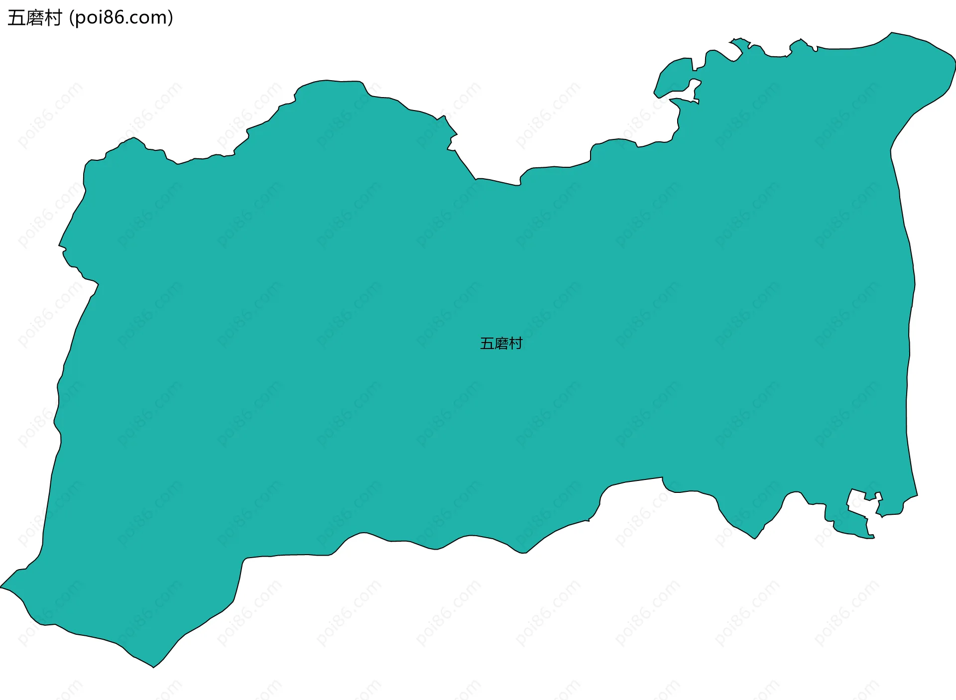 五磨村边界地图