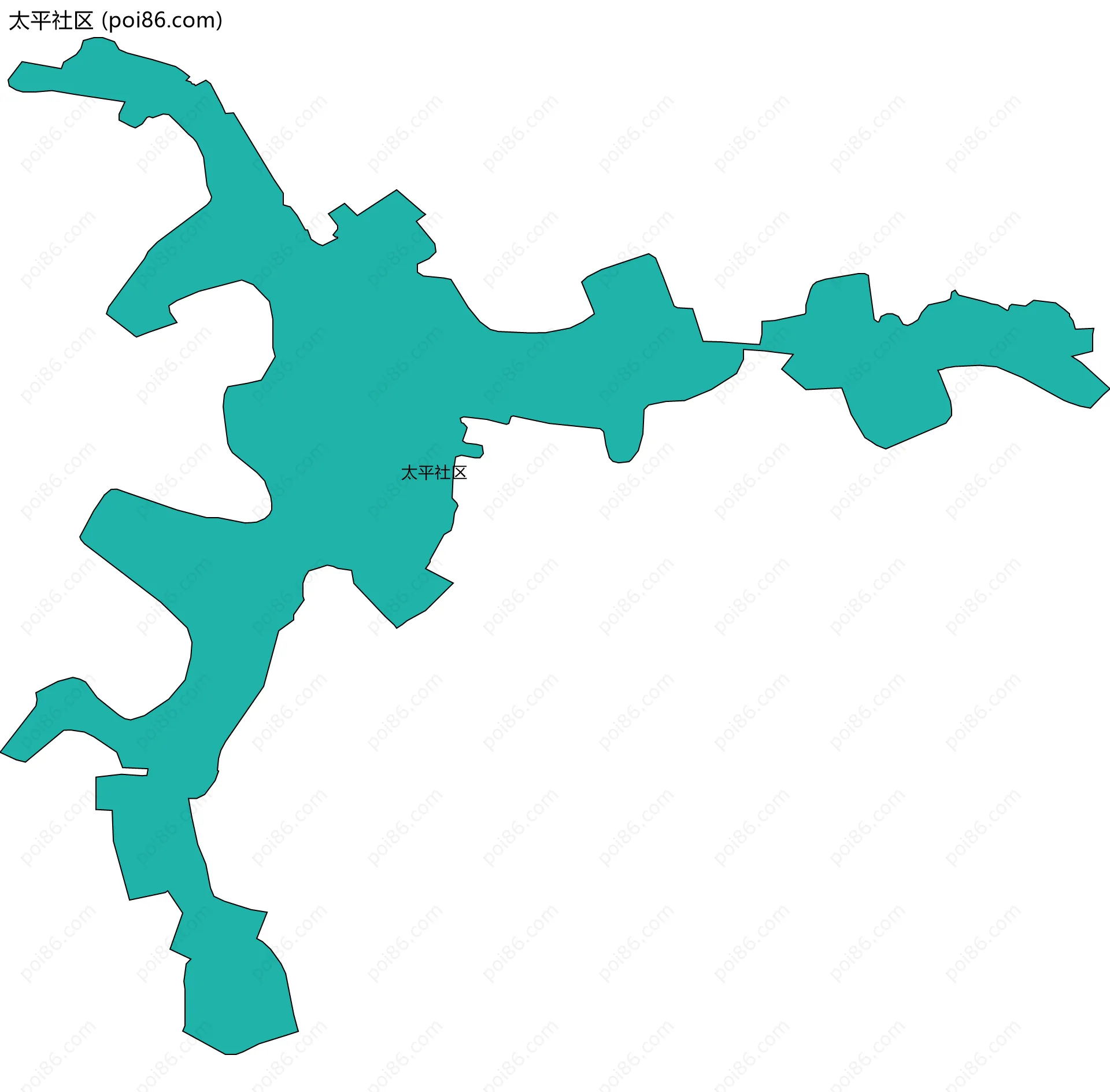 太平社区边界地图