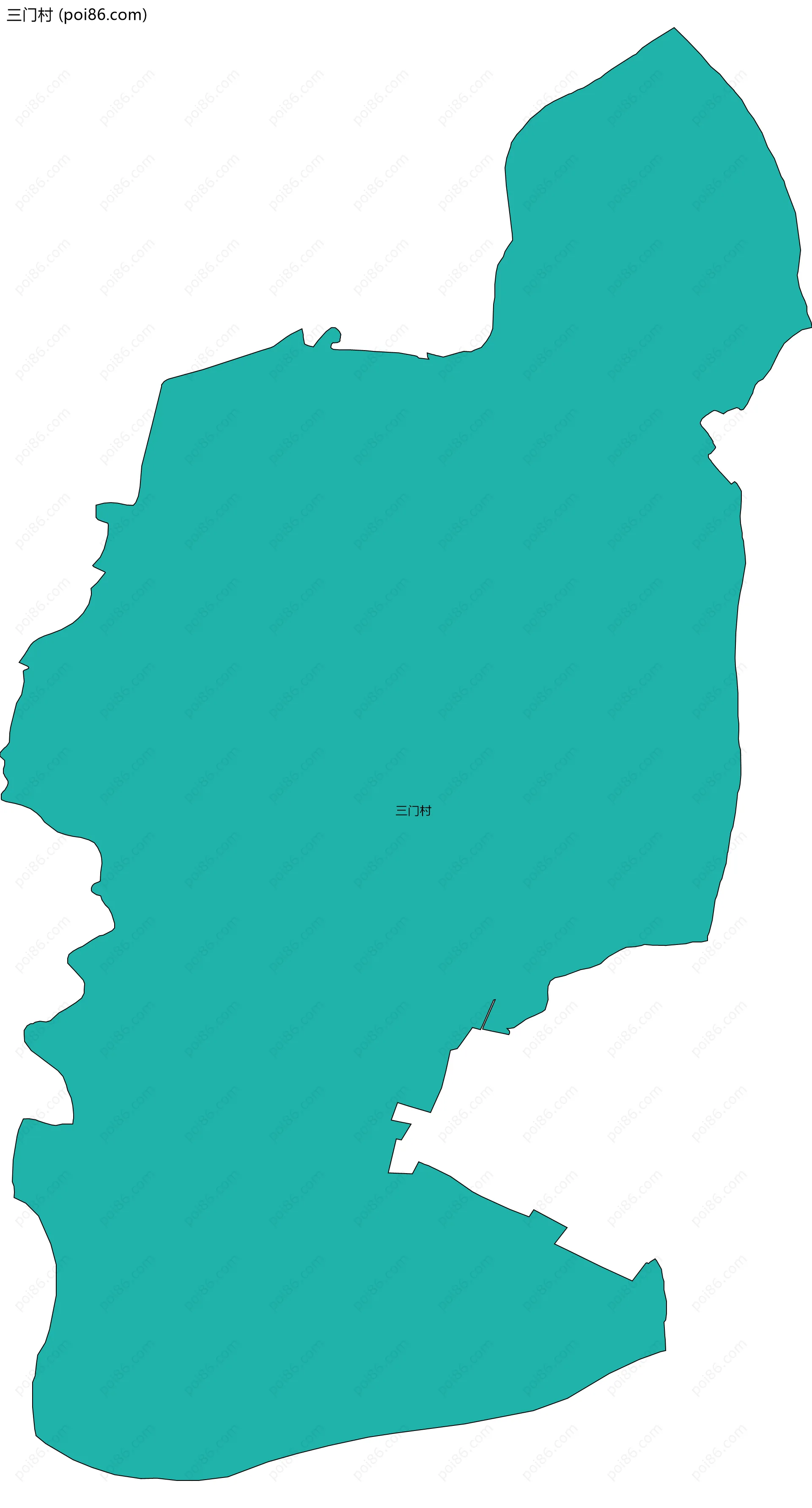 三门村边界地图