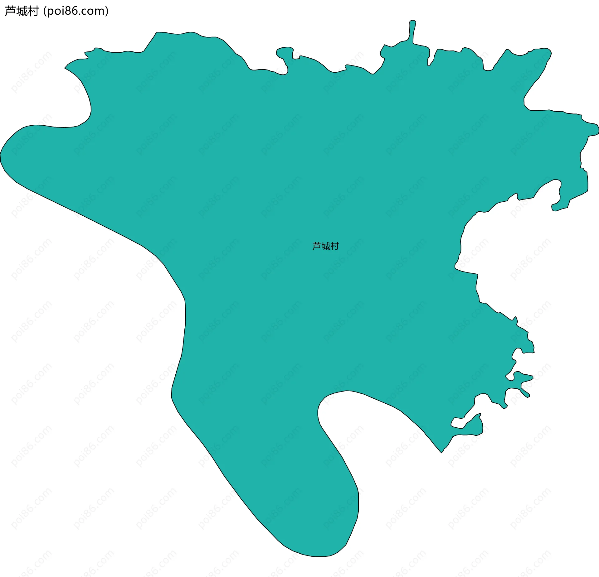 芦城村边界地图