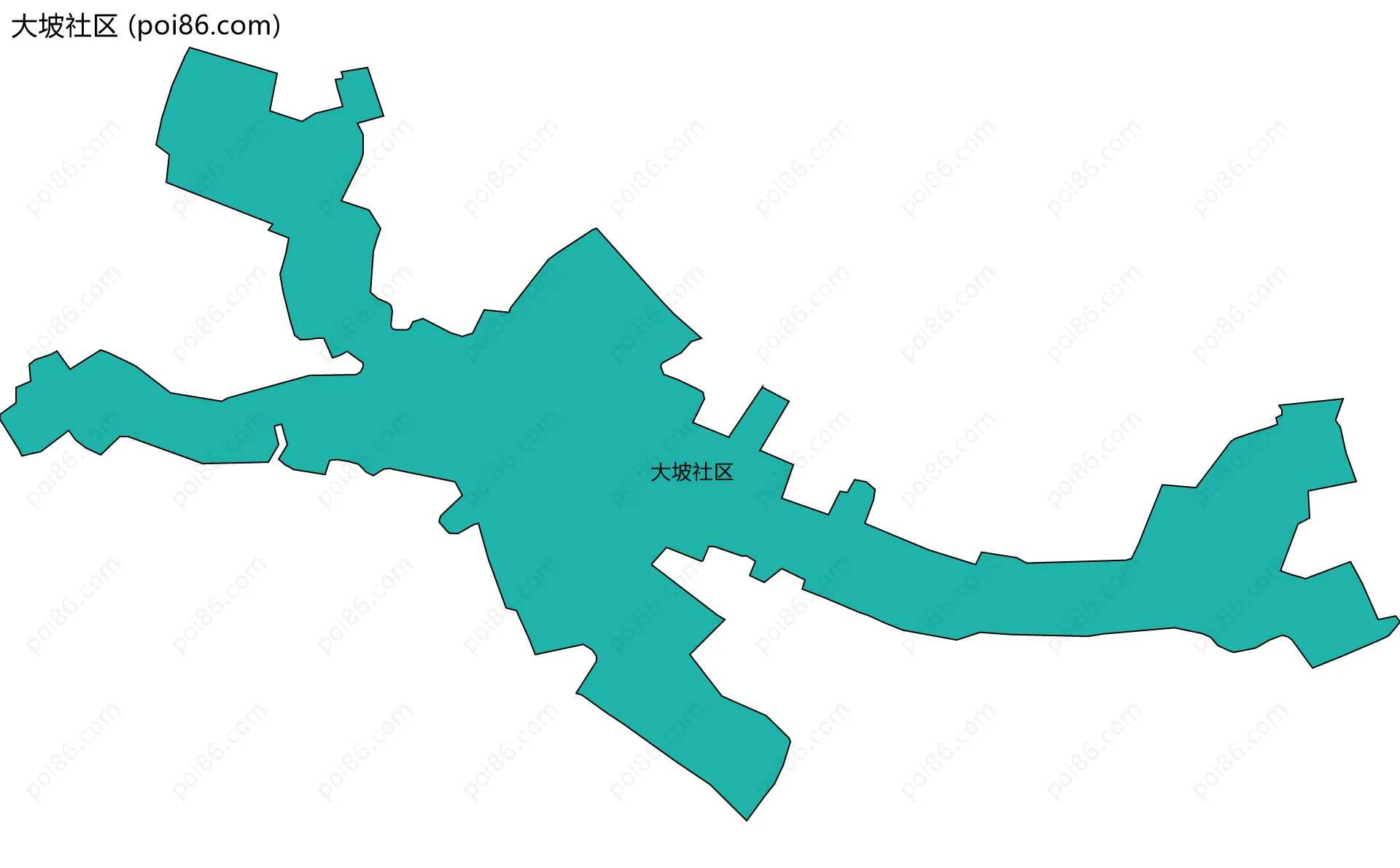 大坡社区边界地图