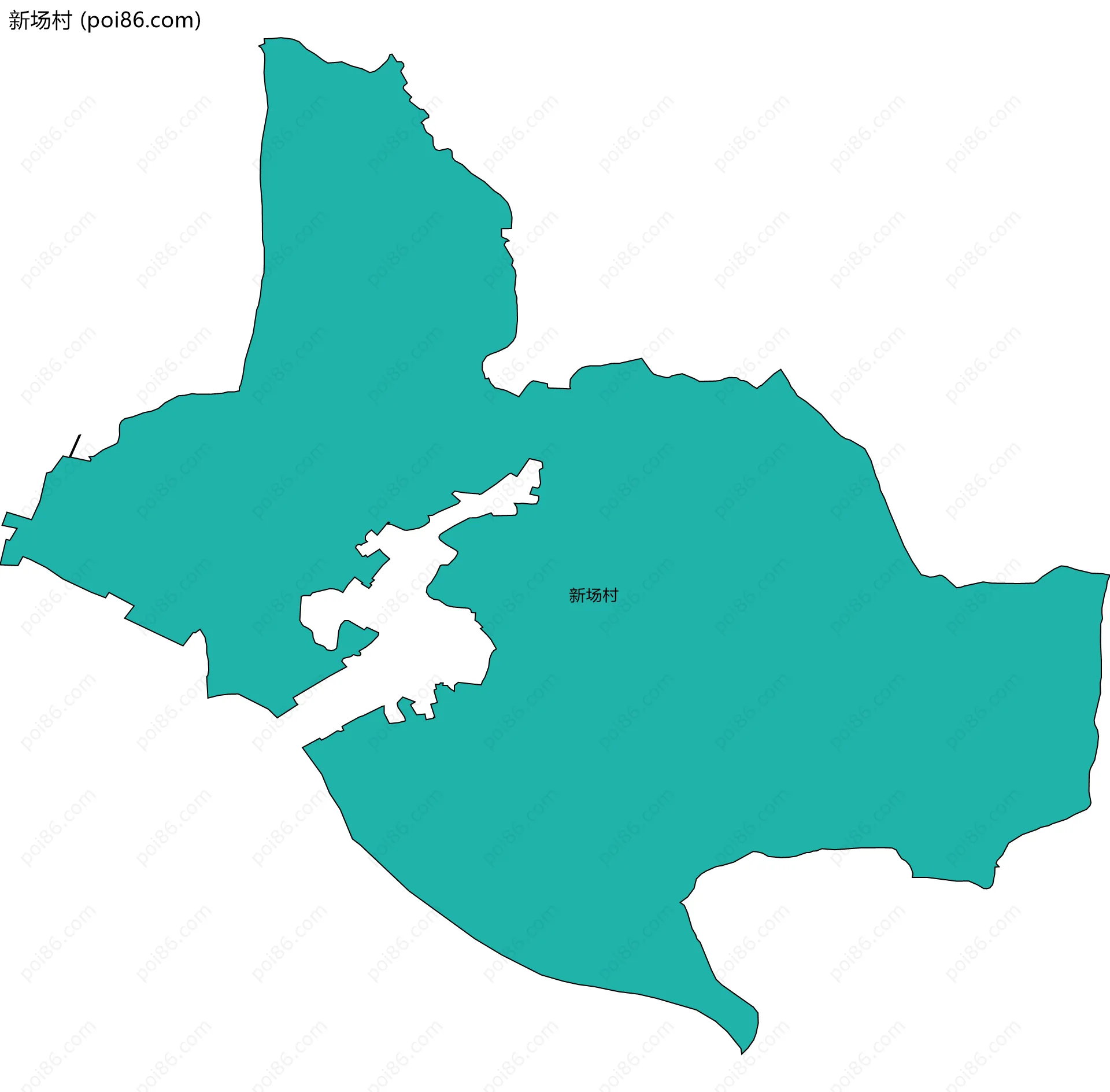 新场村边界地图