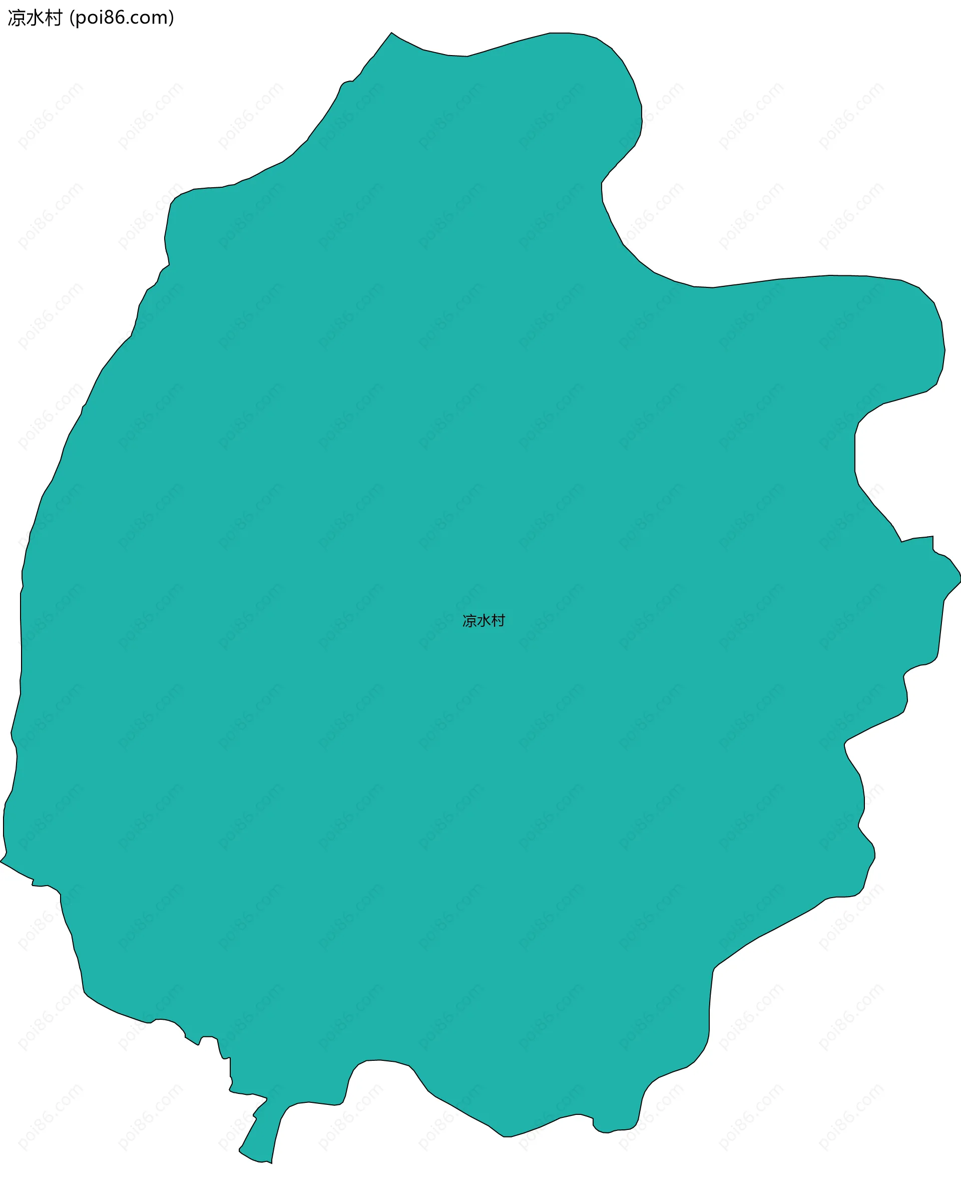 凉水村边界地图