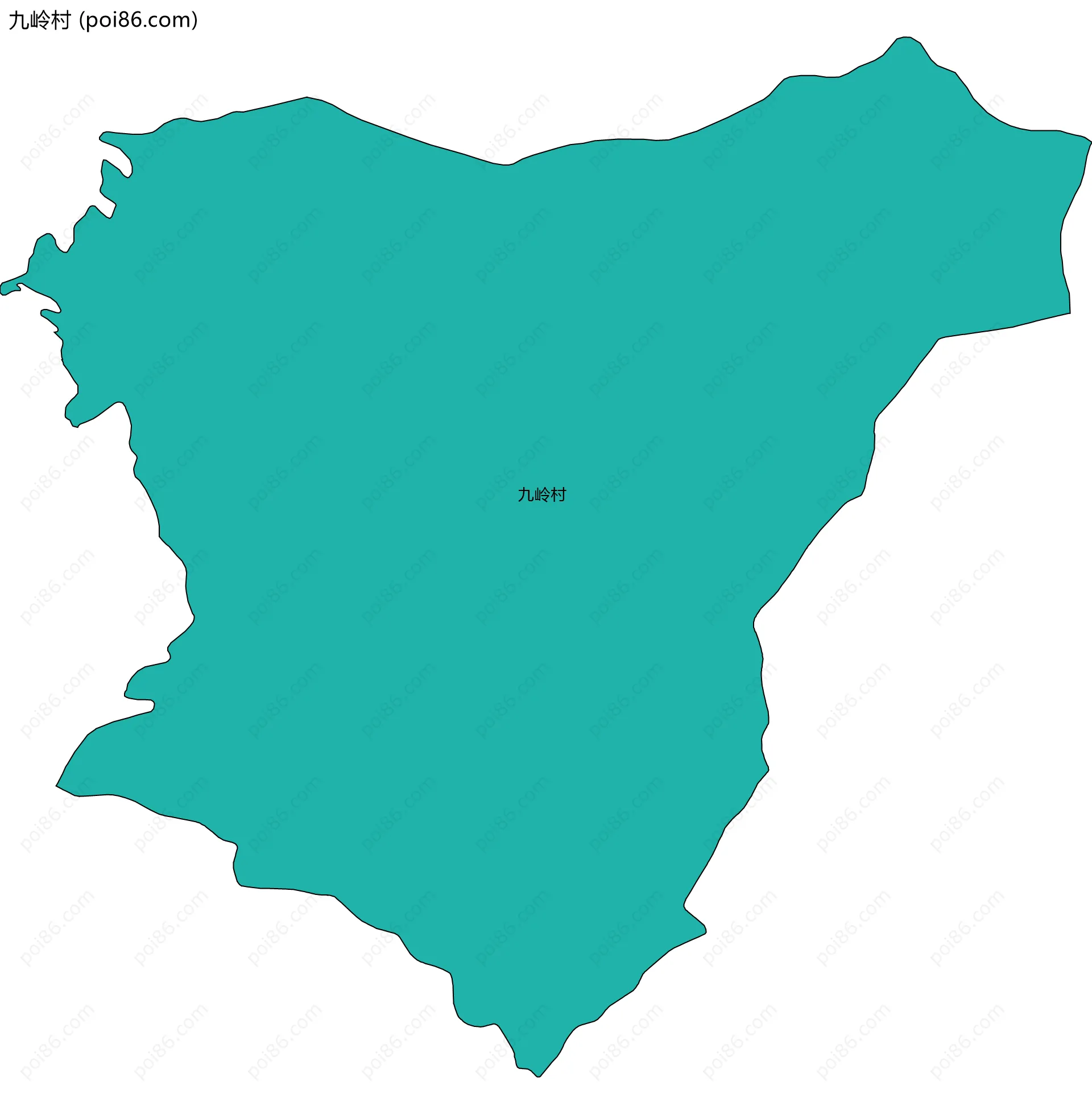 九岭村边界地图