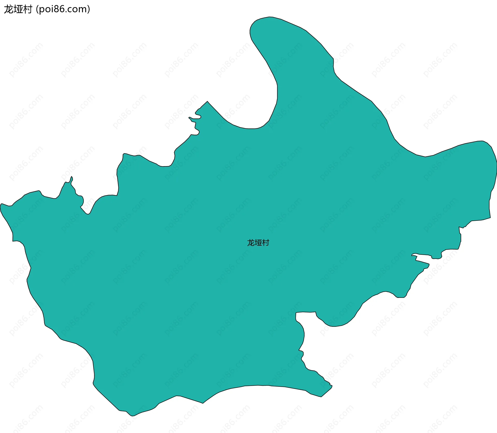 龙垭村边界地图