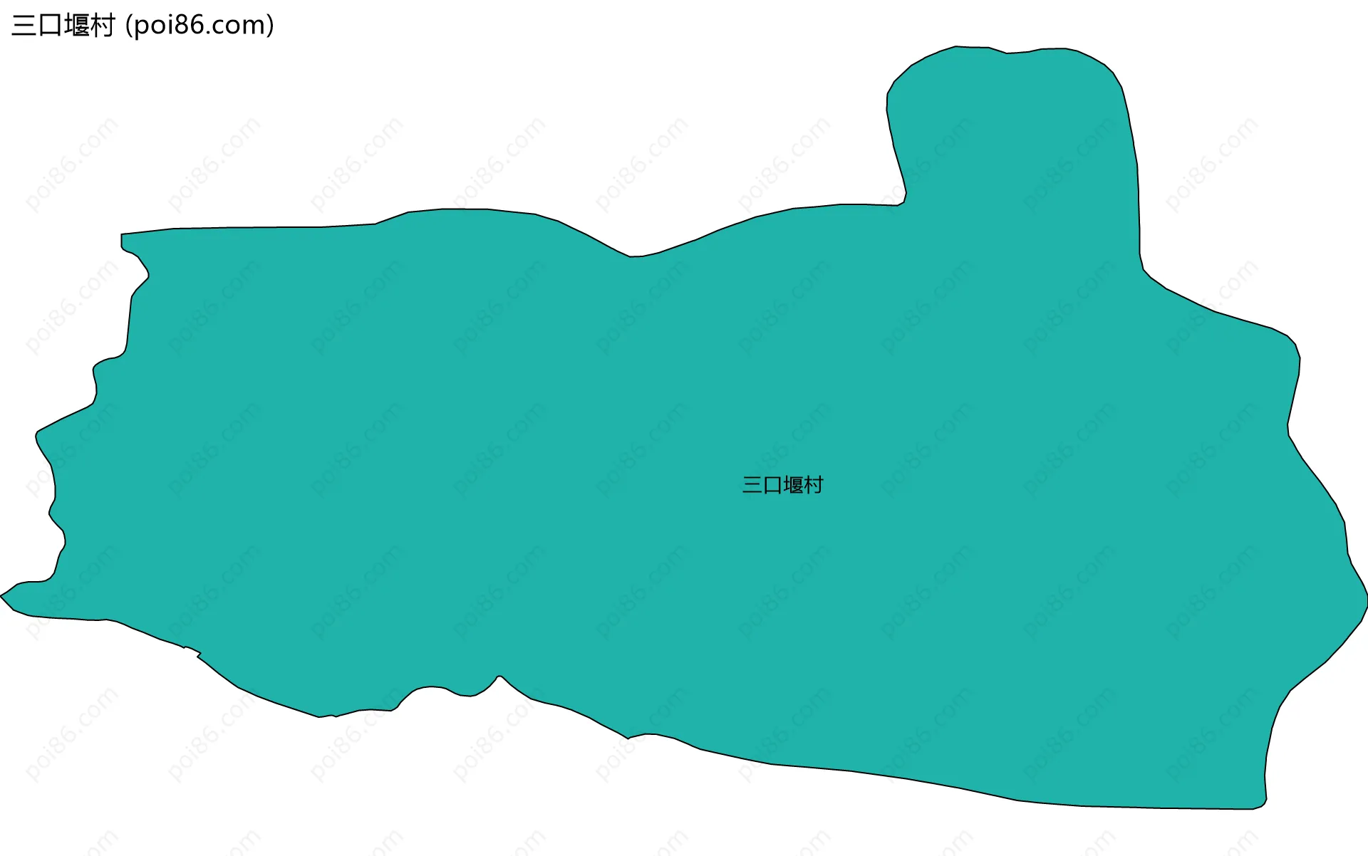 三口堰村边界地图