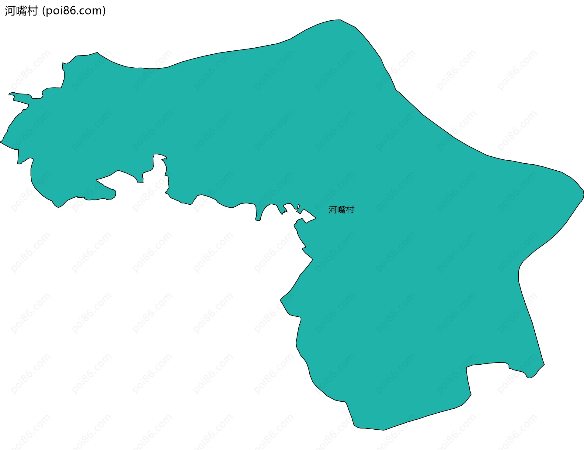 河嘴村边界地图