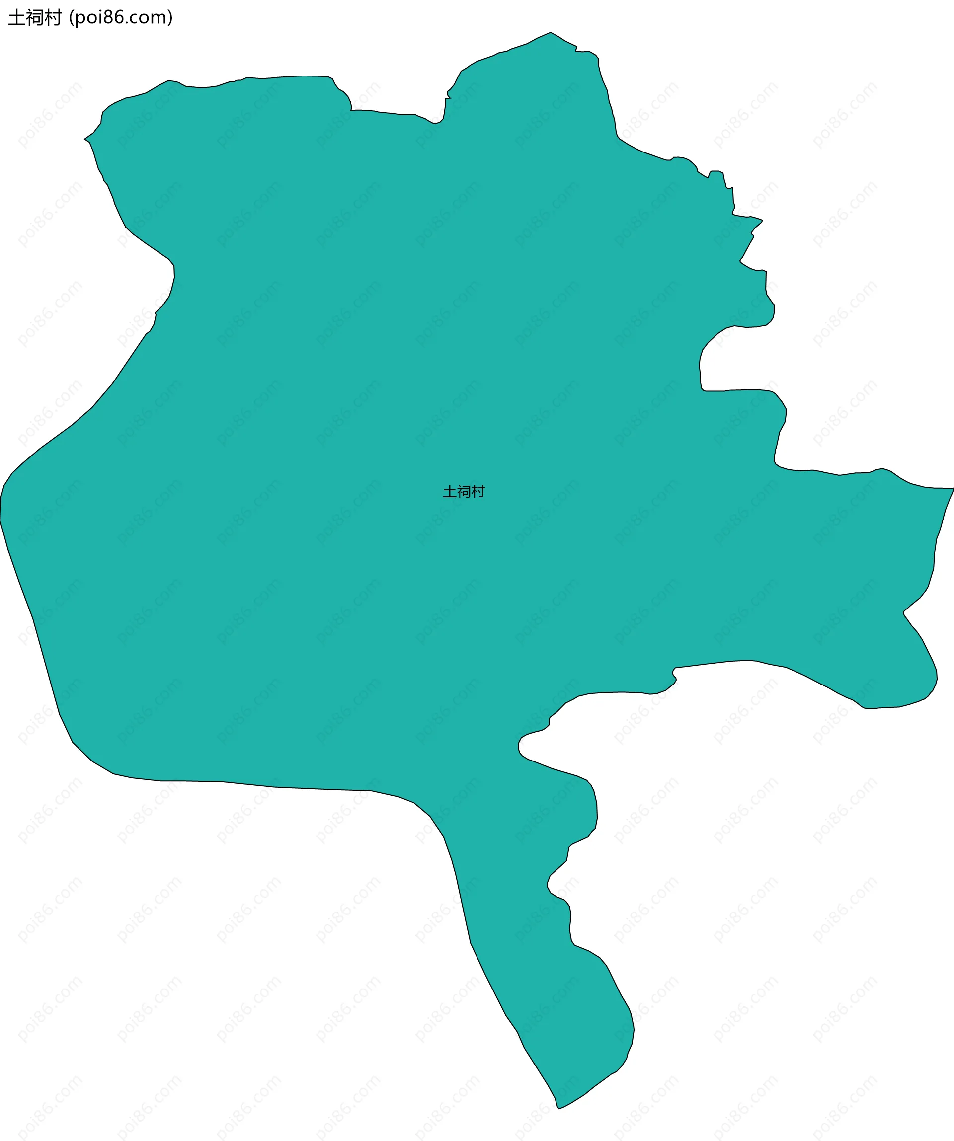 土祠村边界地图