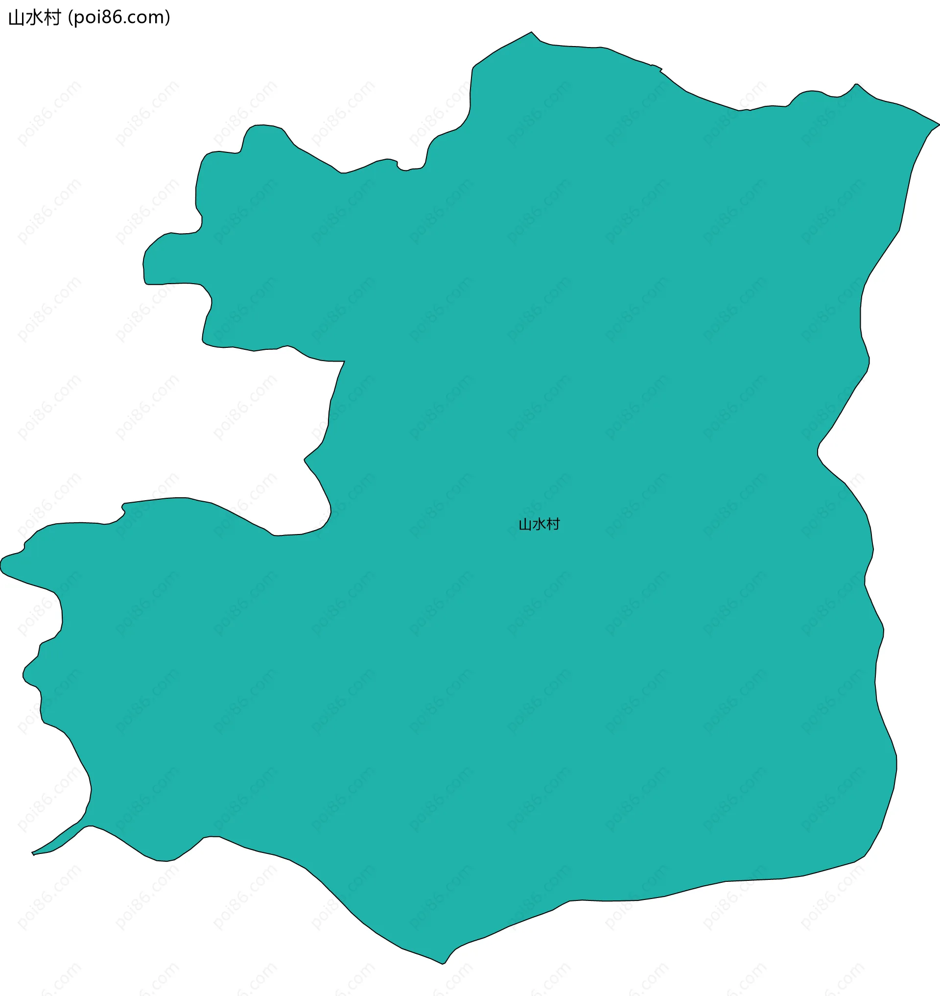 山水村边界地图