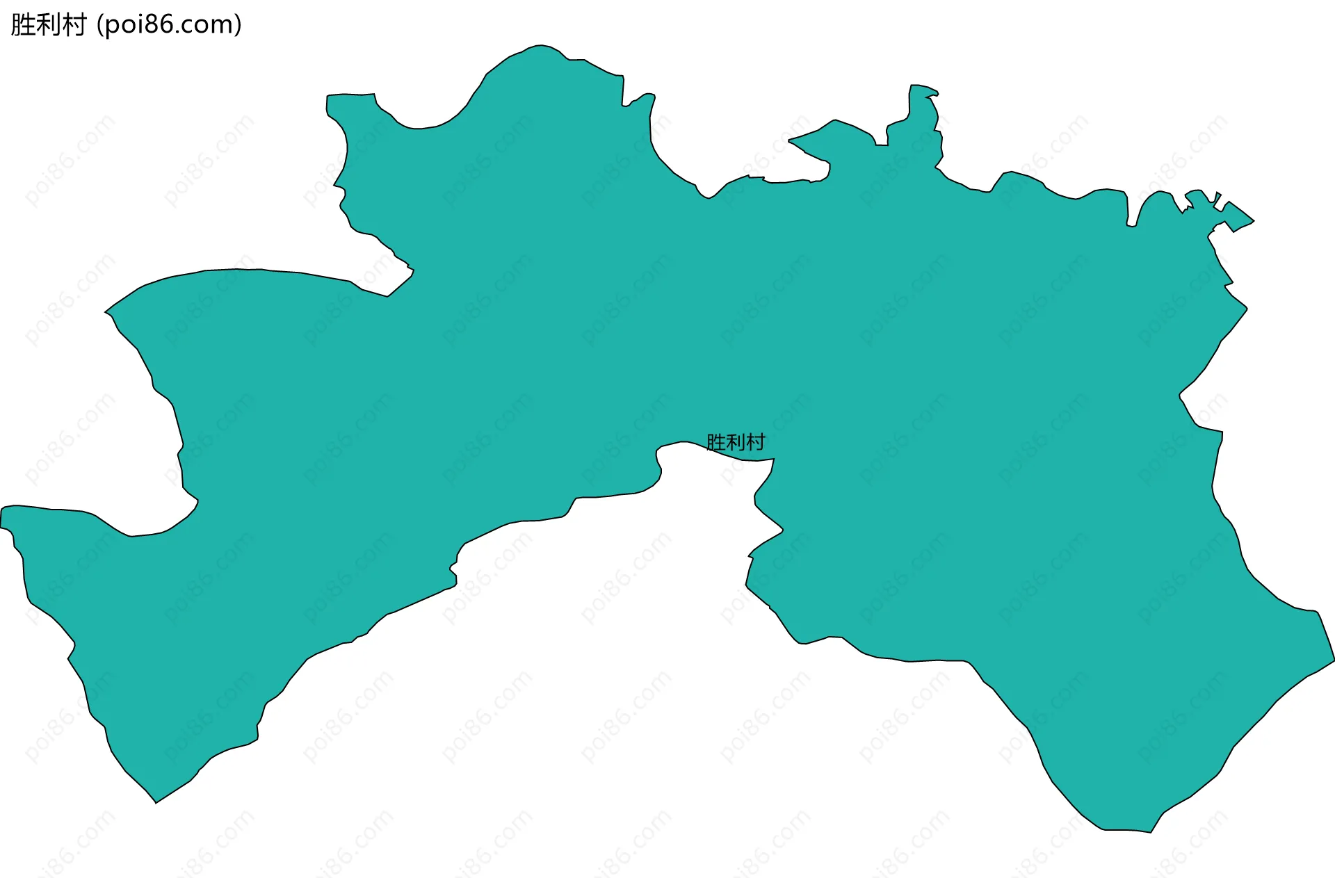 胜利村边界地图