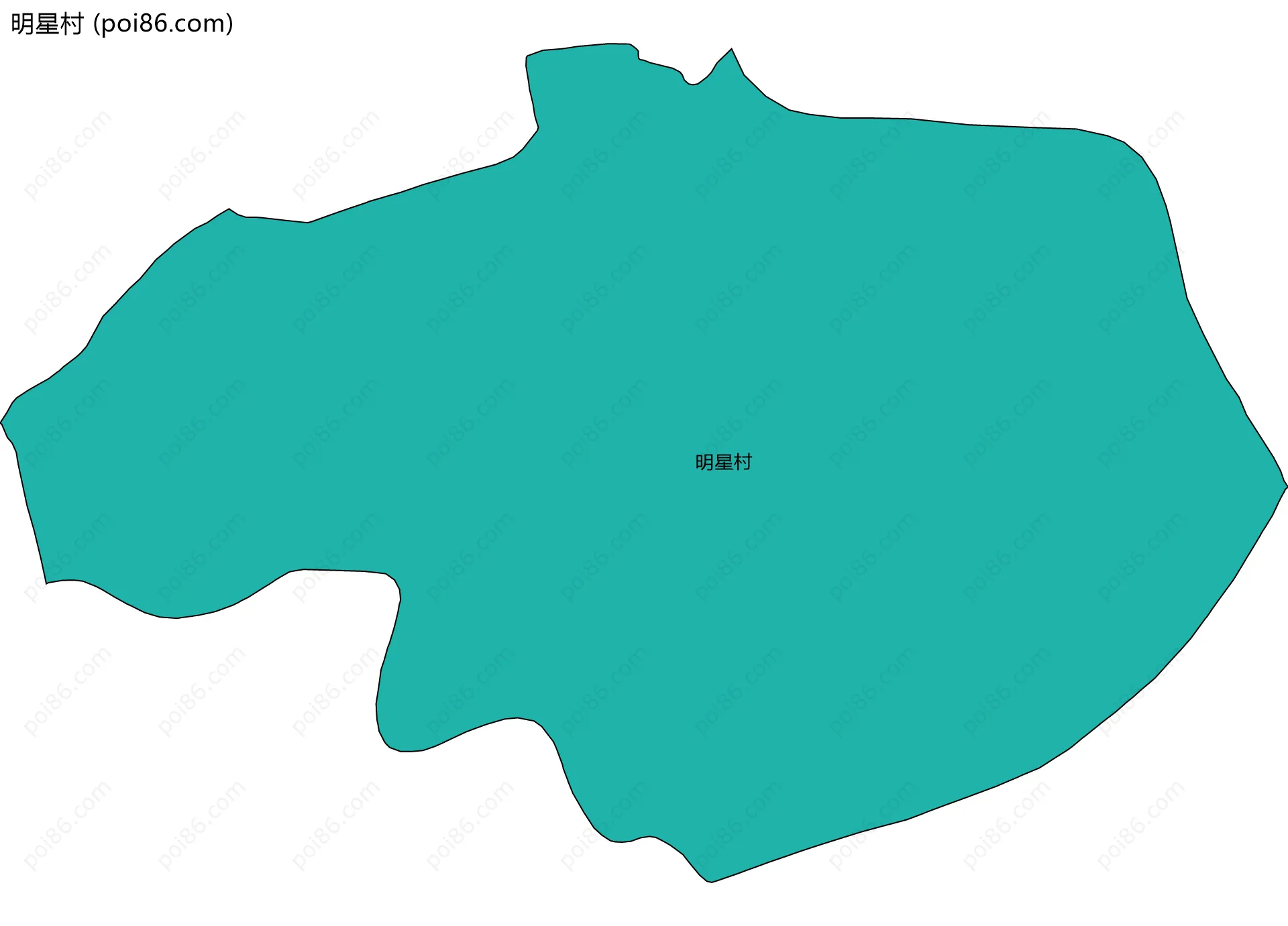 明星村边界地图