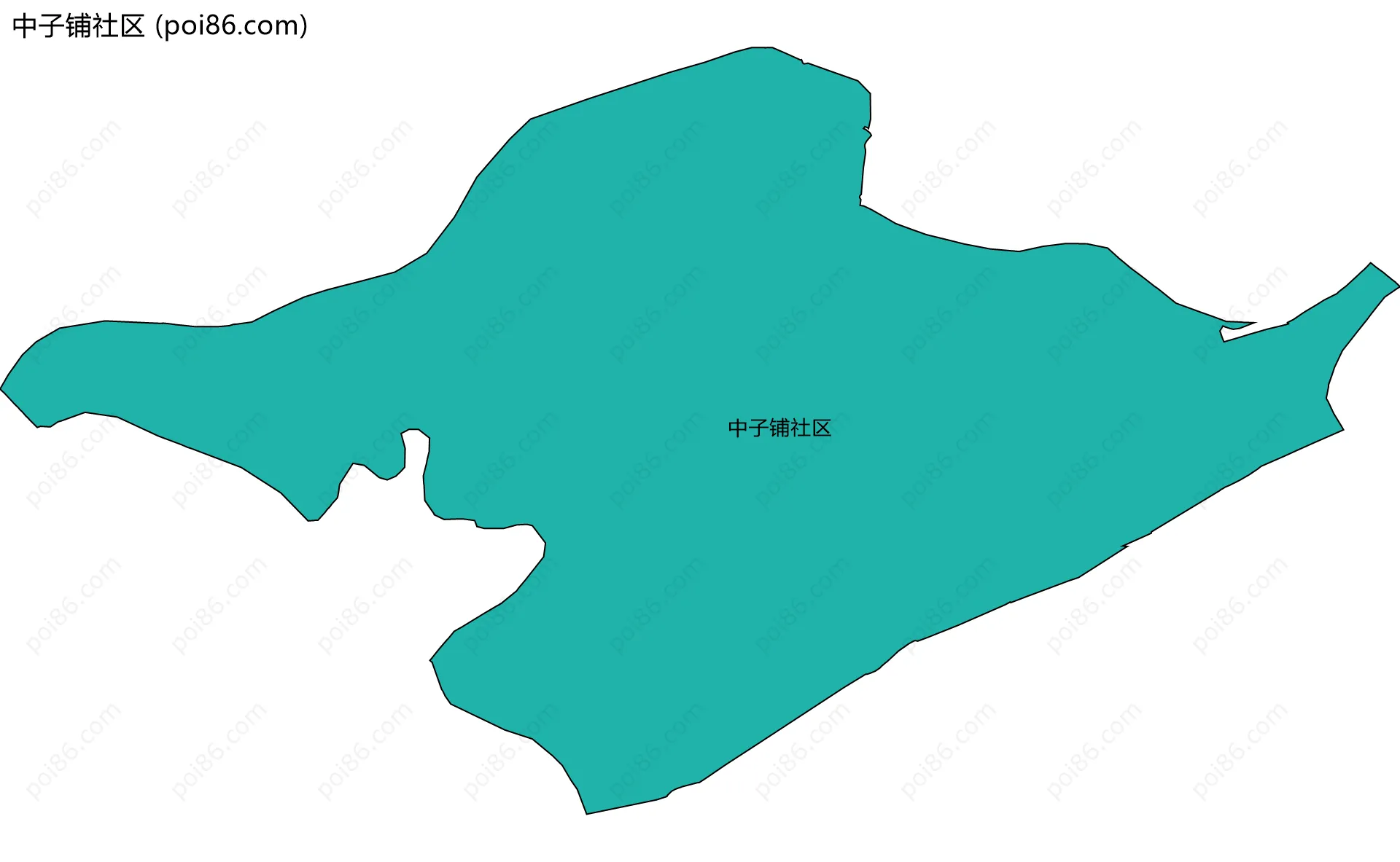 中子铺社区边界地图