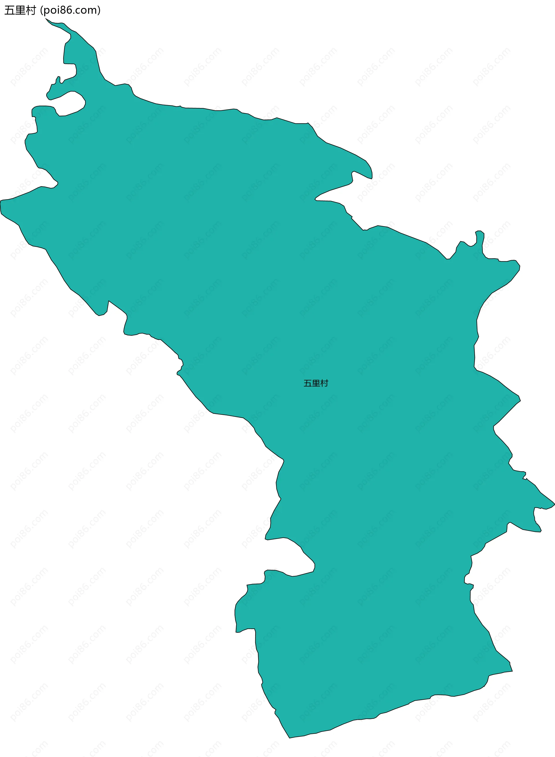 五里村边界地图