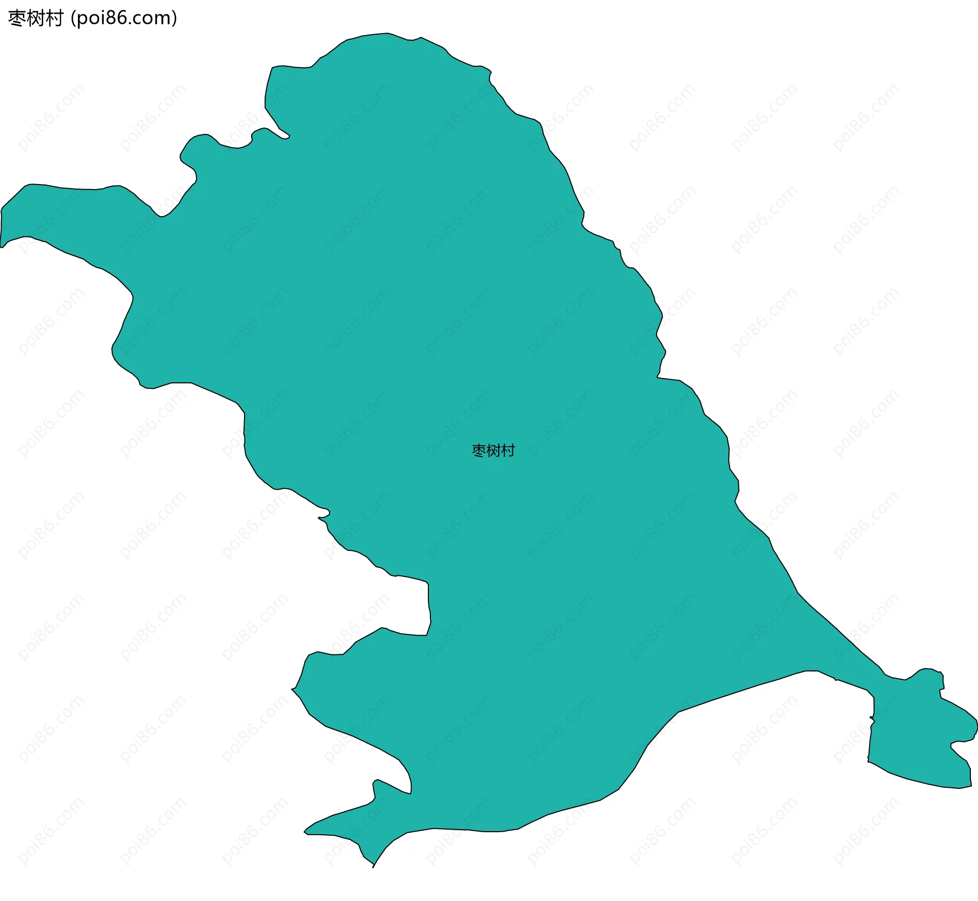 枣树村边界地图