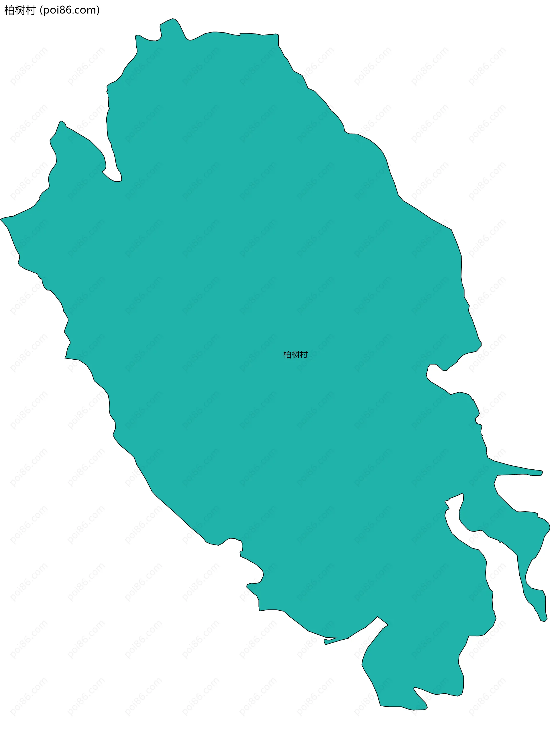 柏树村边界地图