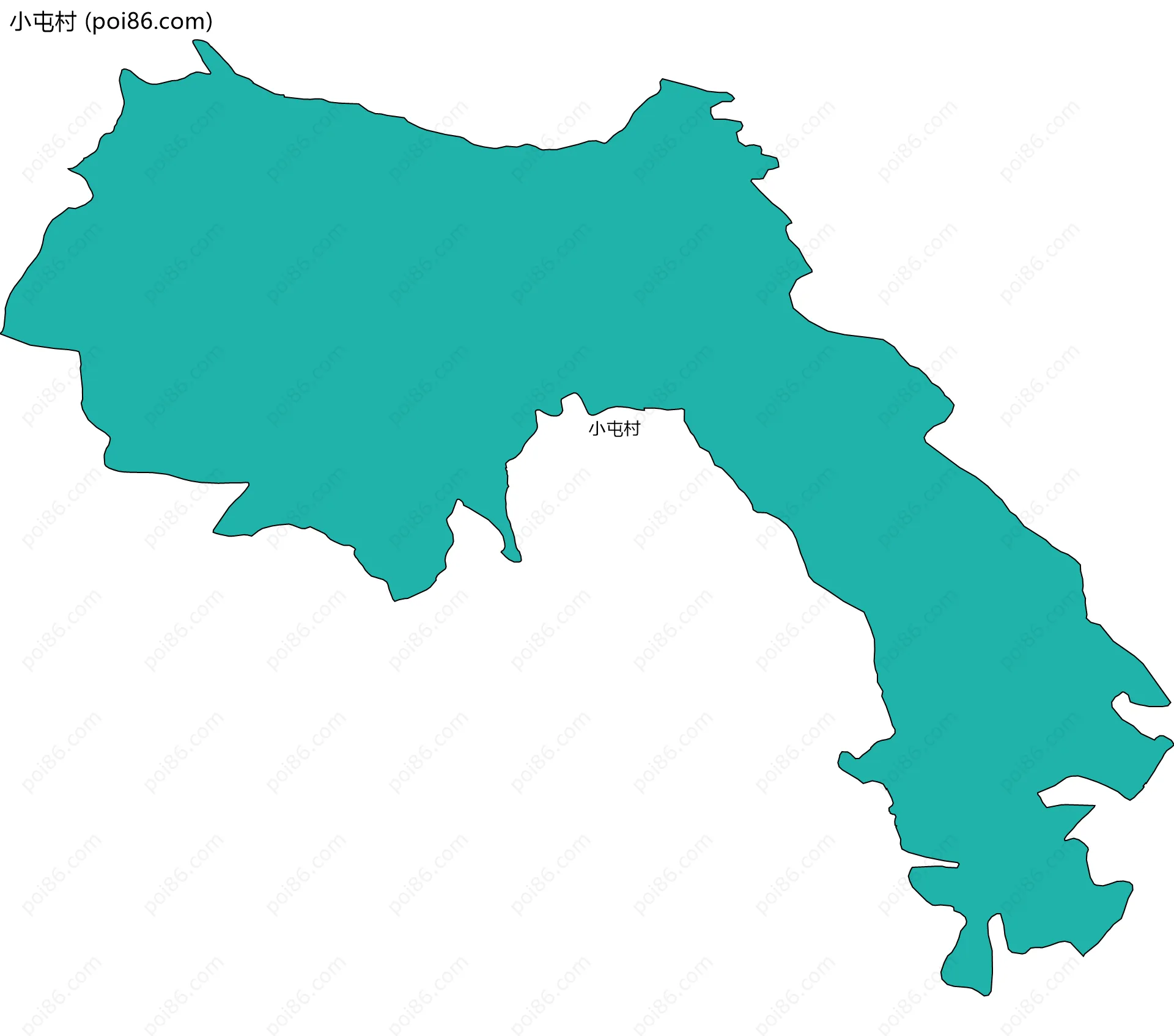 小屯村边界地图