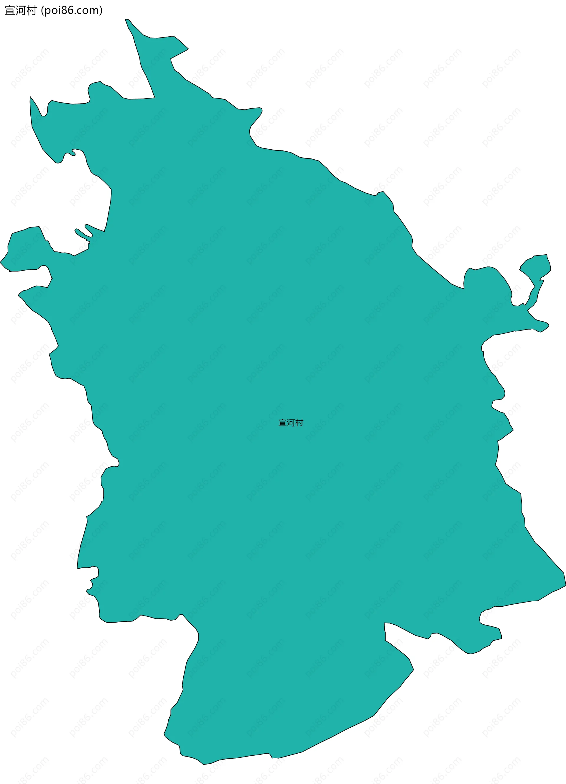 宣河村边界地图