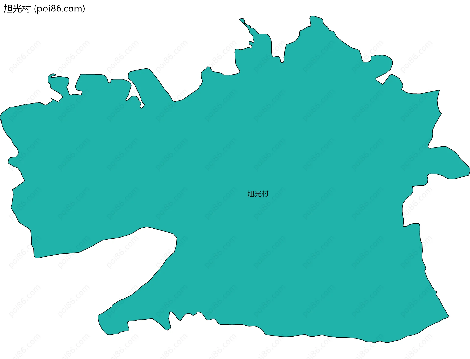 旭光村边界地图