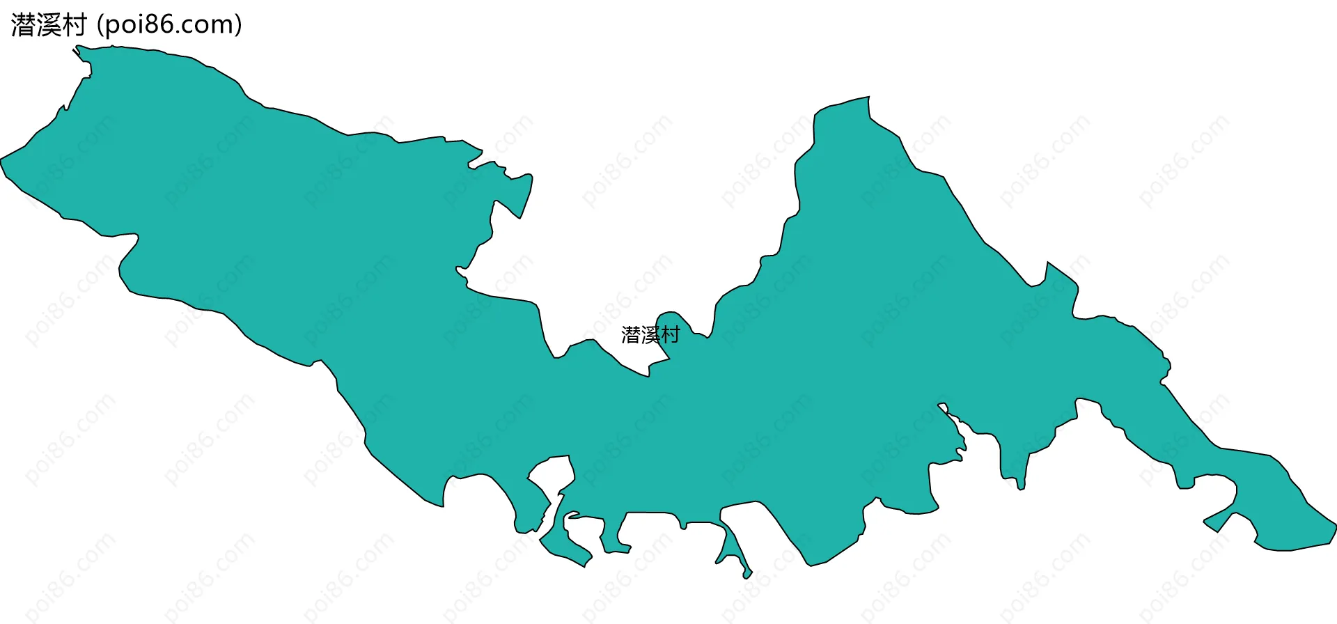 潜溪村边界地图