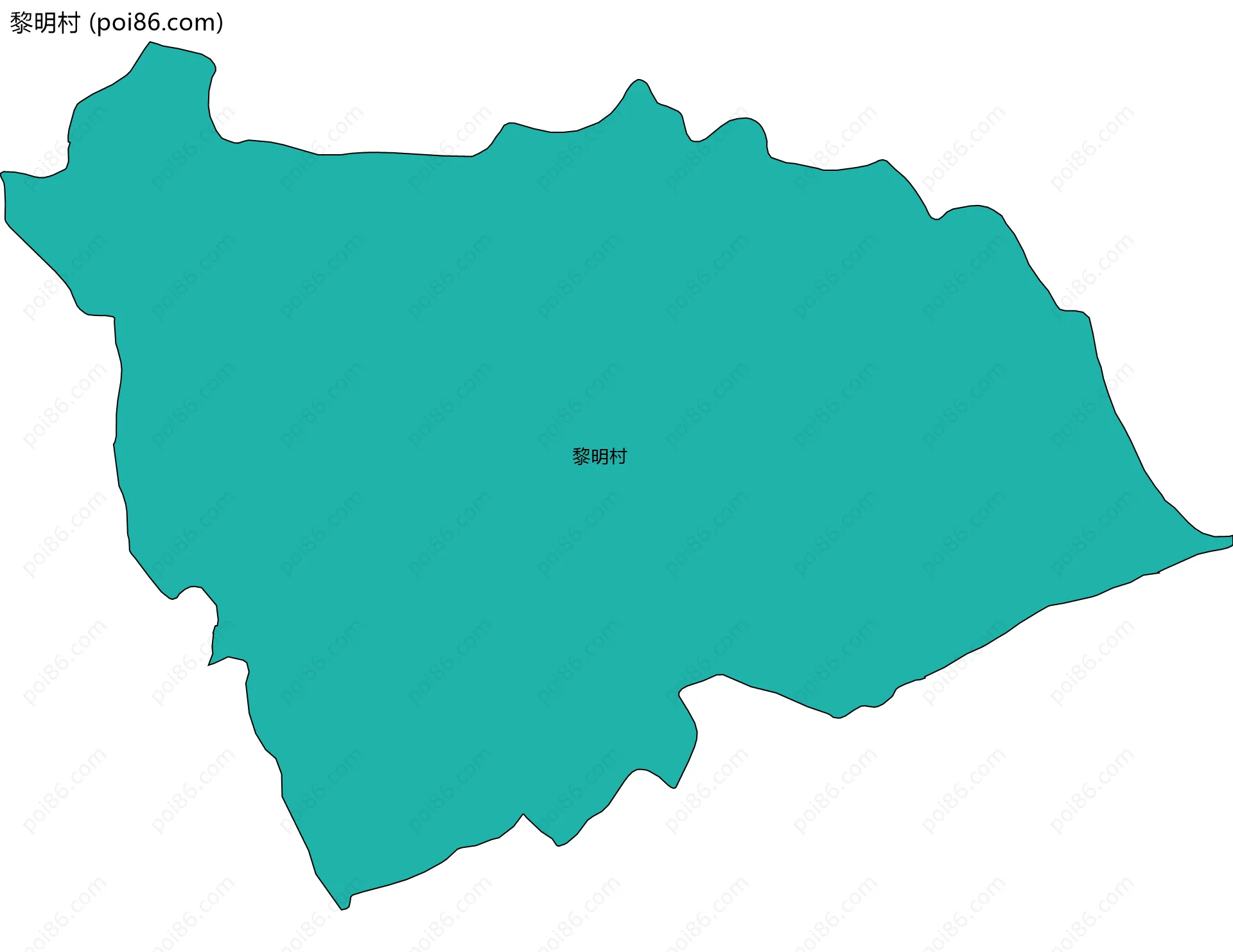 黎明村边界地图
