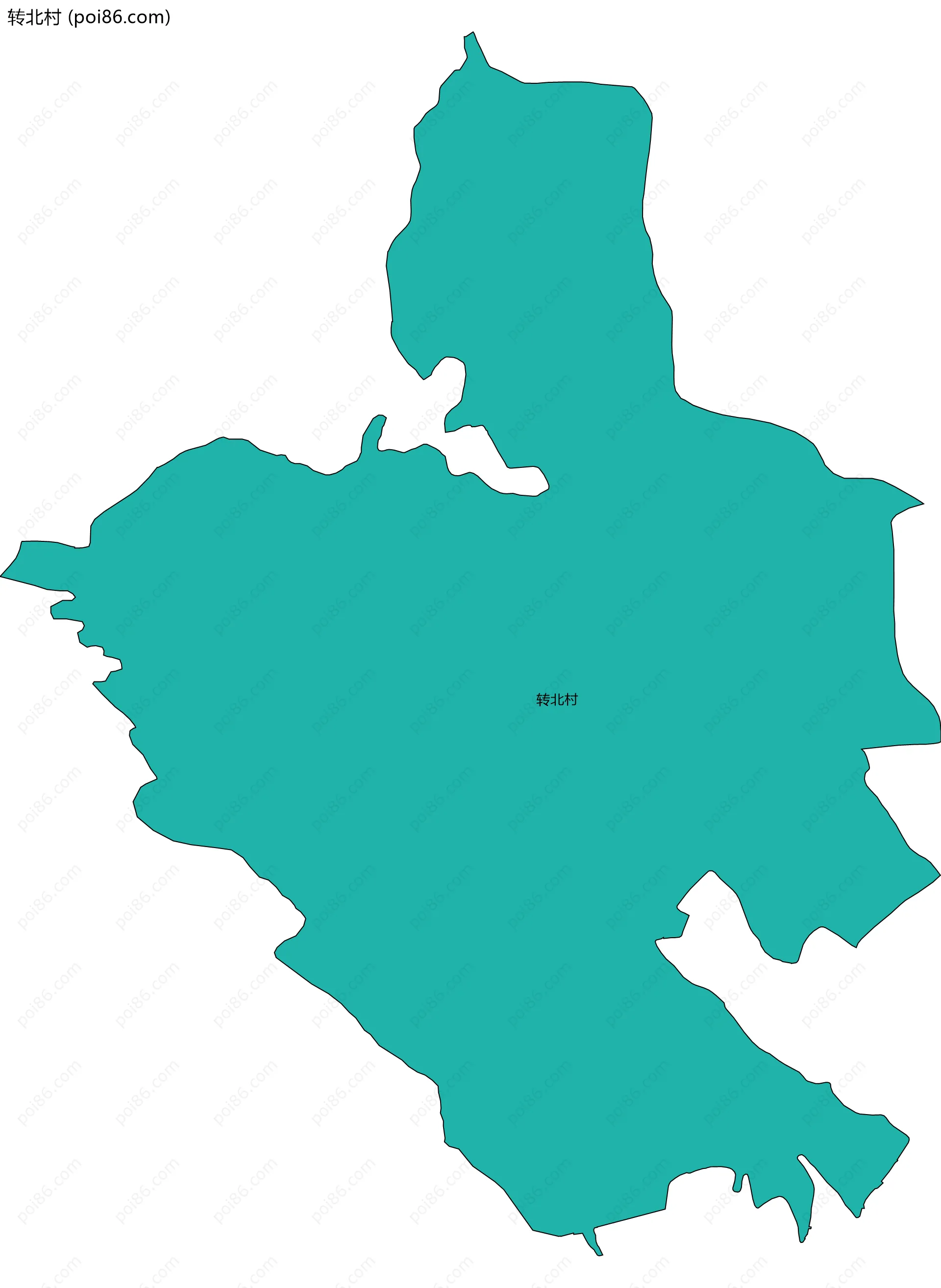 转北村边界地图