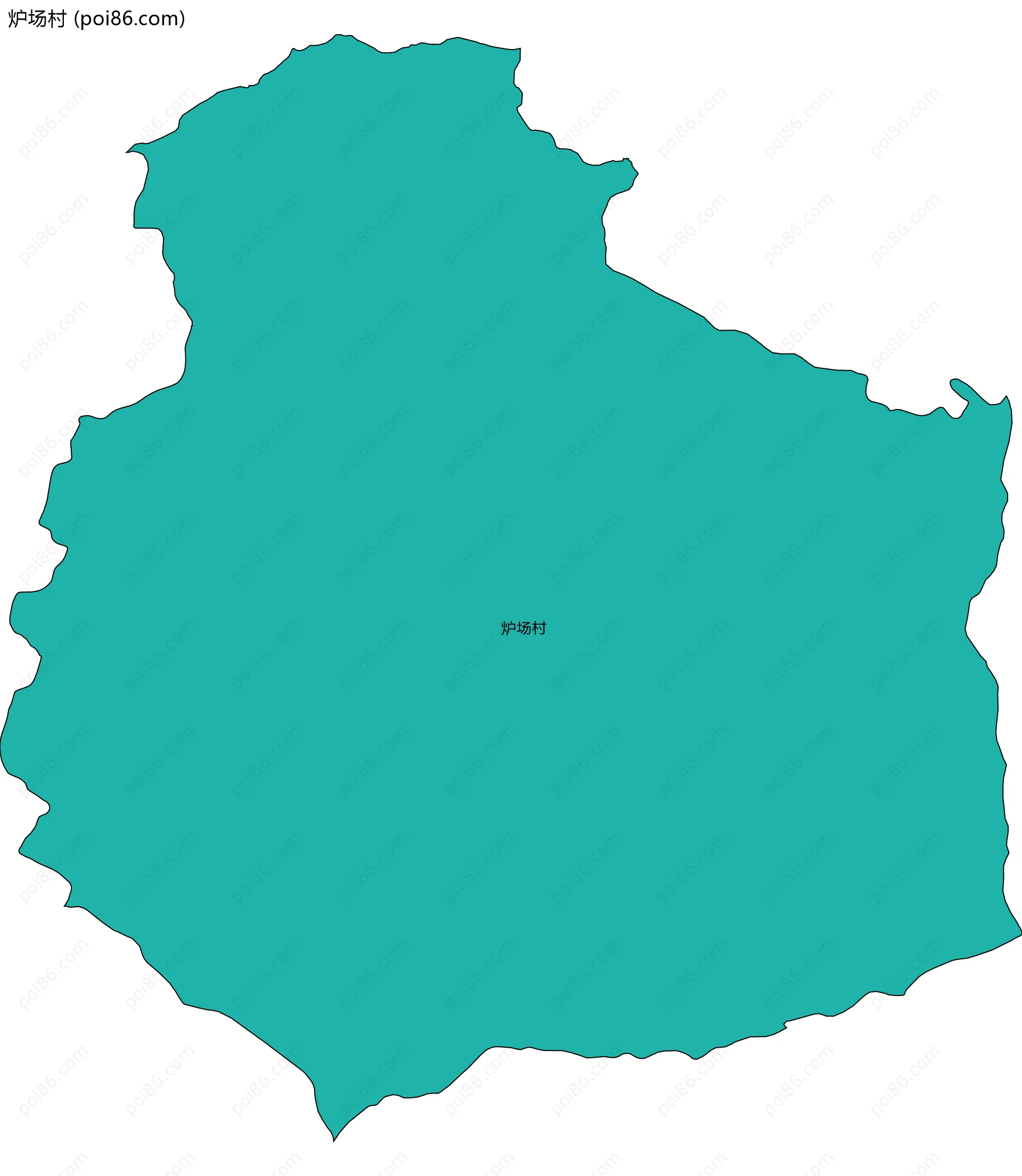 炉场村边界地图