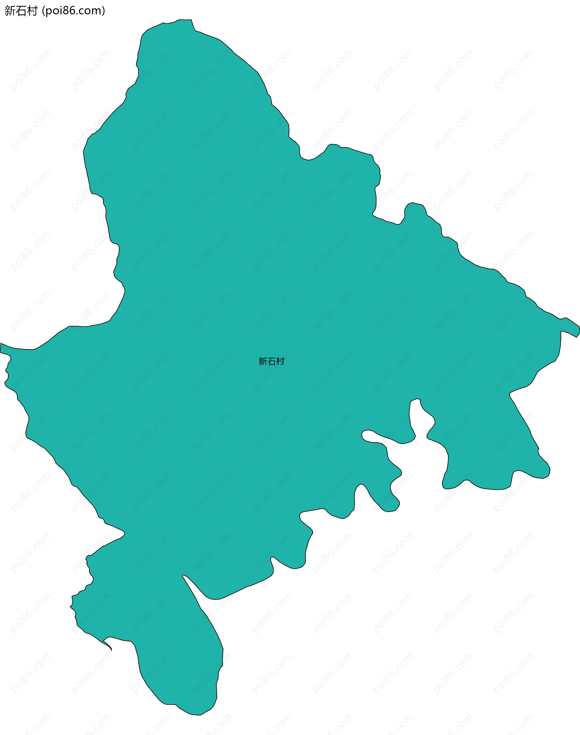 新石村边界地图