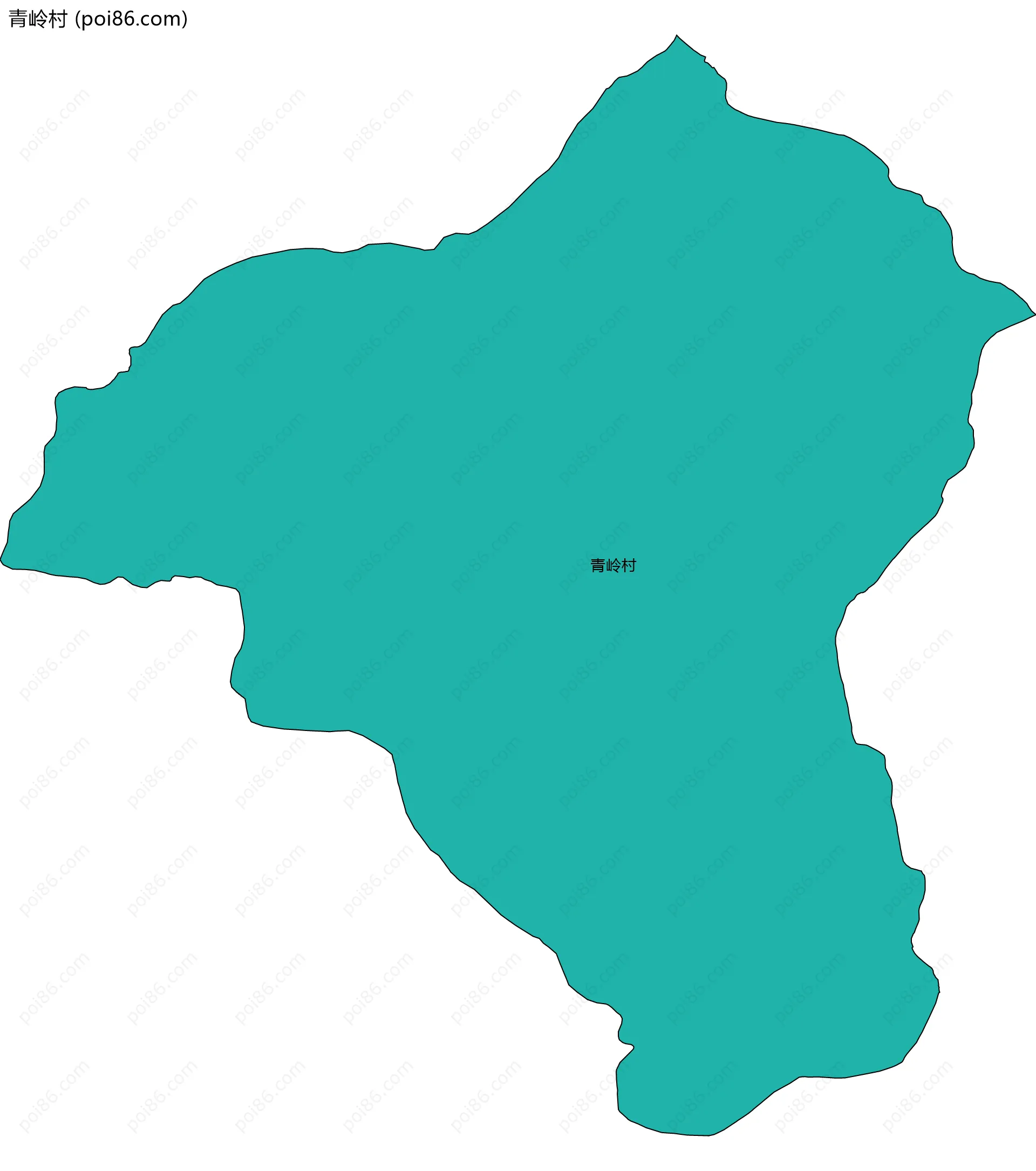 青岭村边界地图