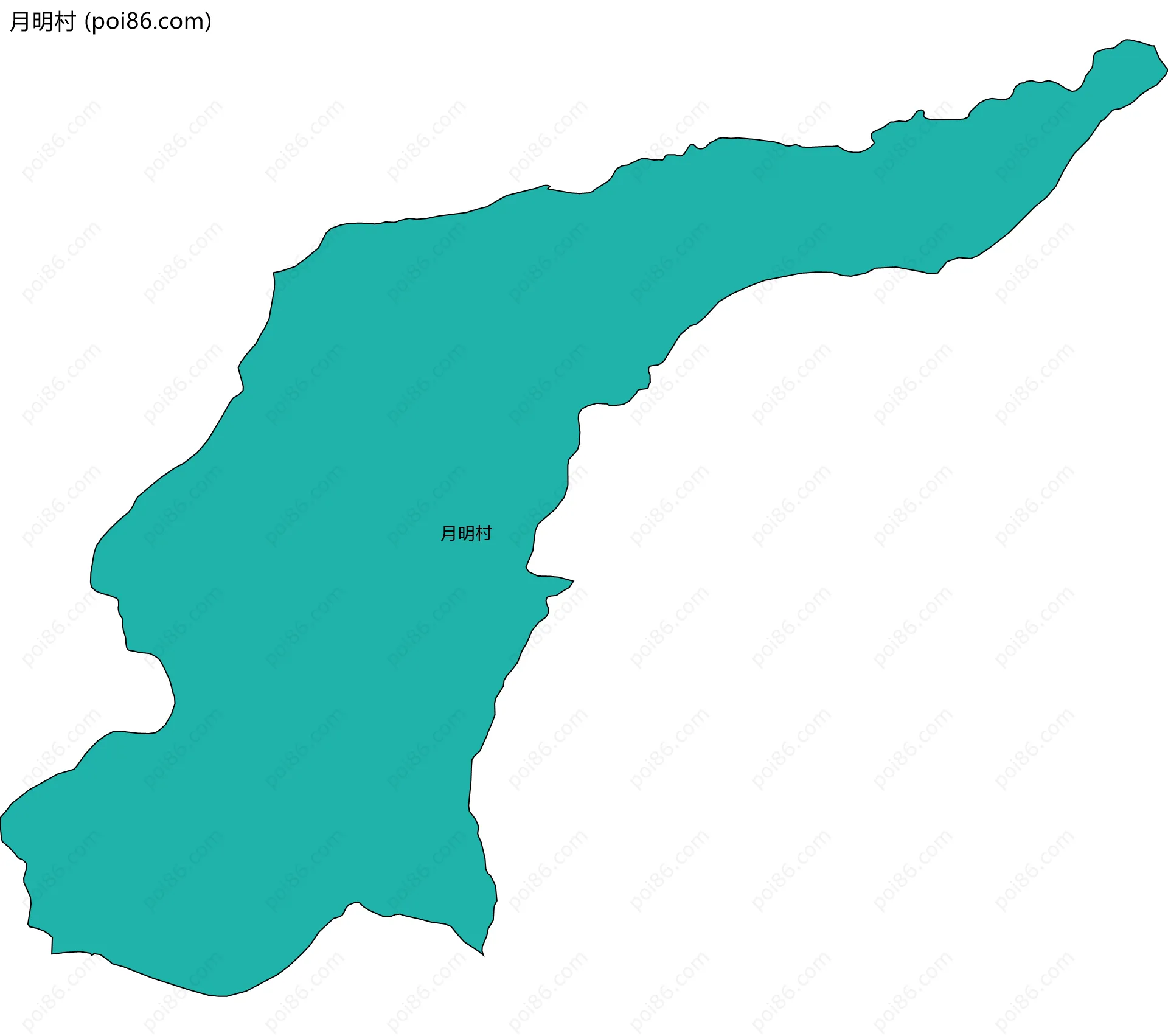 月明村边界地图