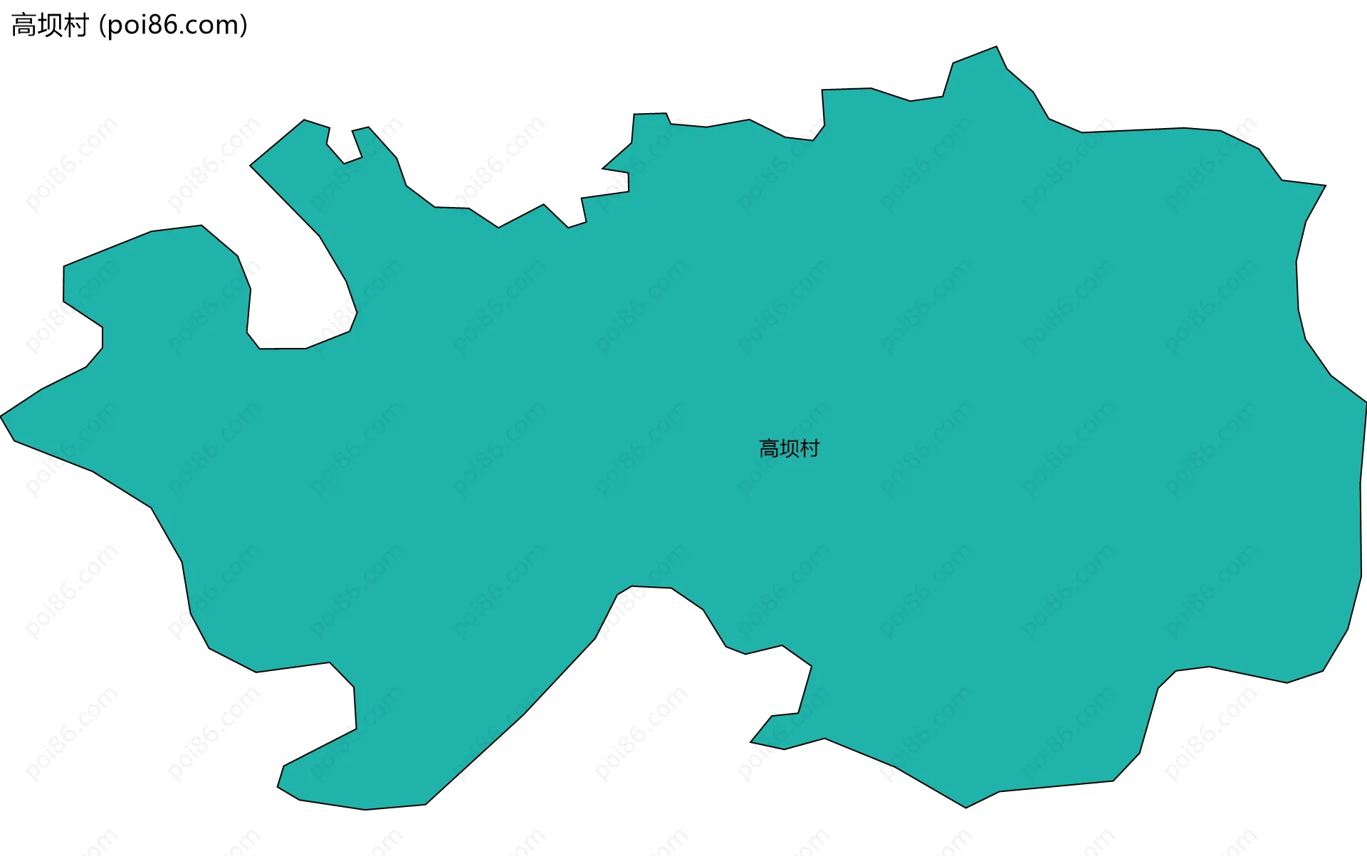 高坝村边界地图