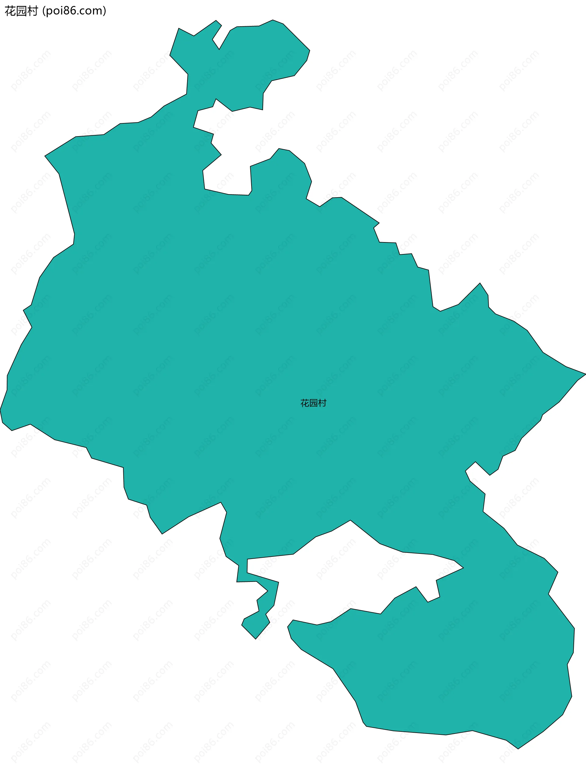 花园村边界地图