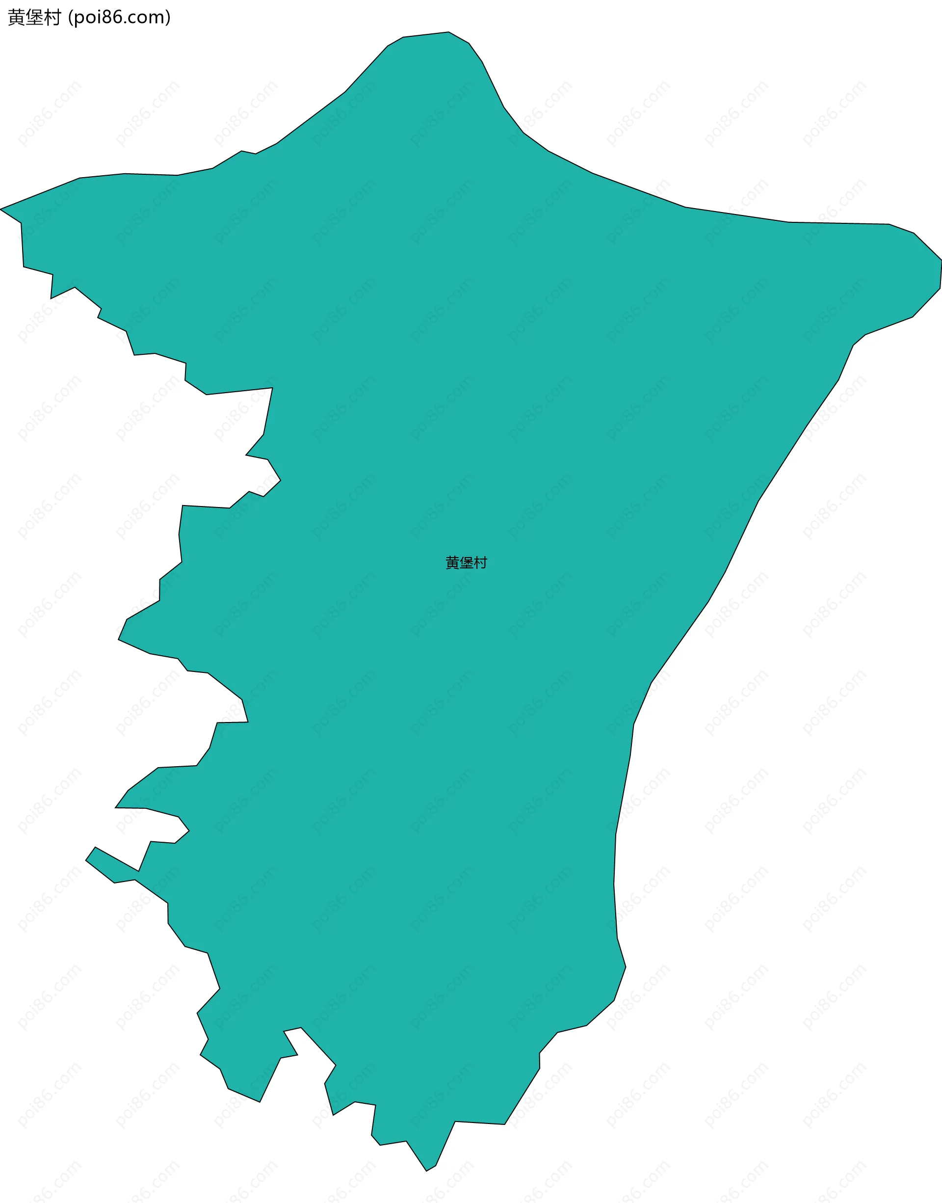 黄堡村边界地图