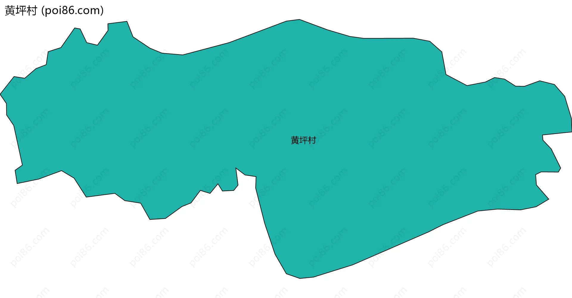 黄坪村边界地图