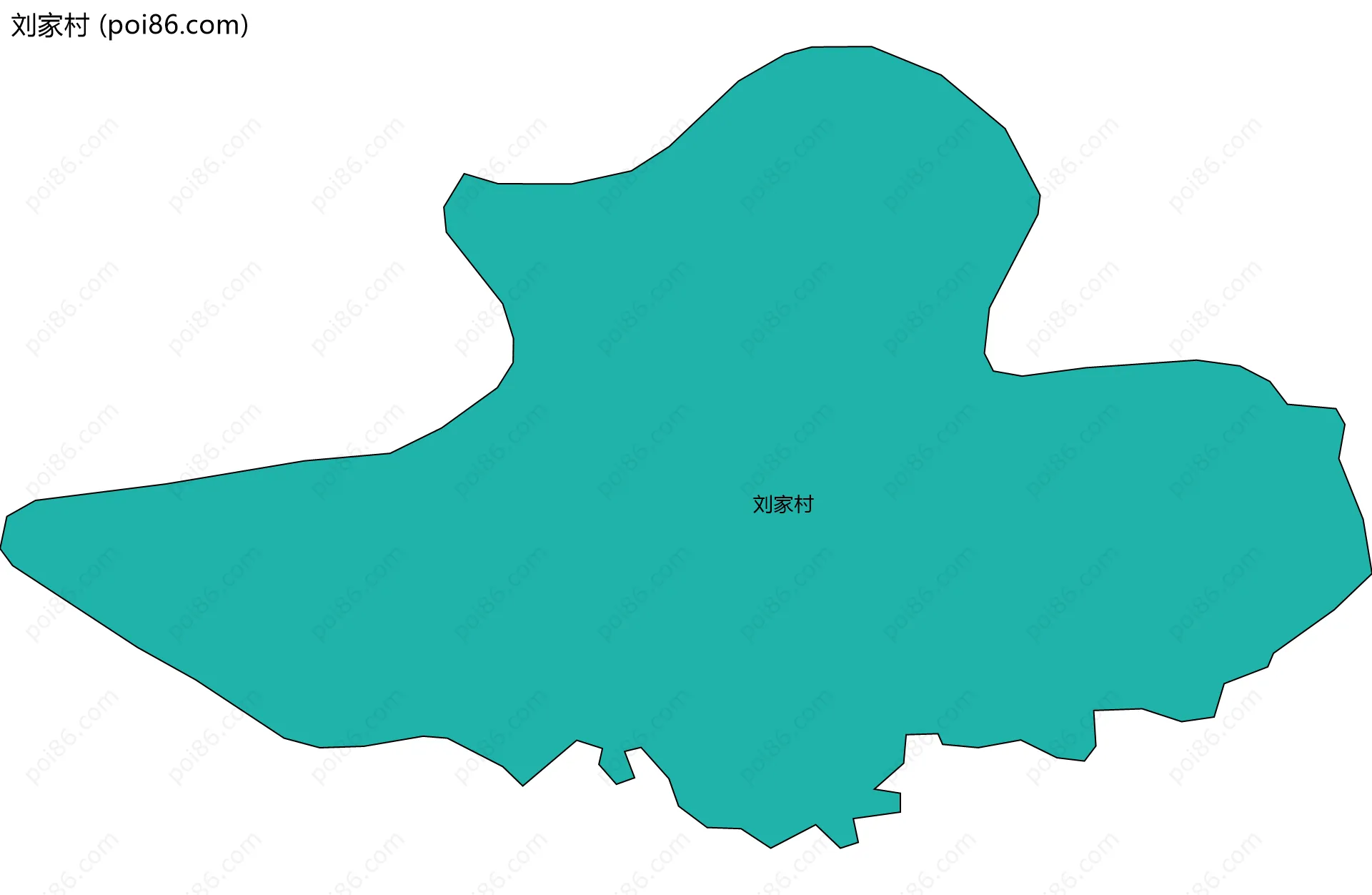 刘家村边界地图