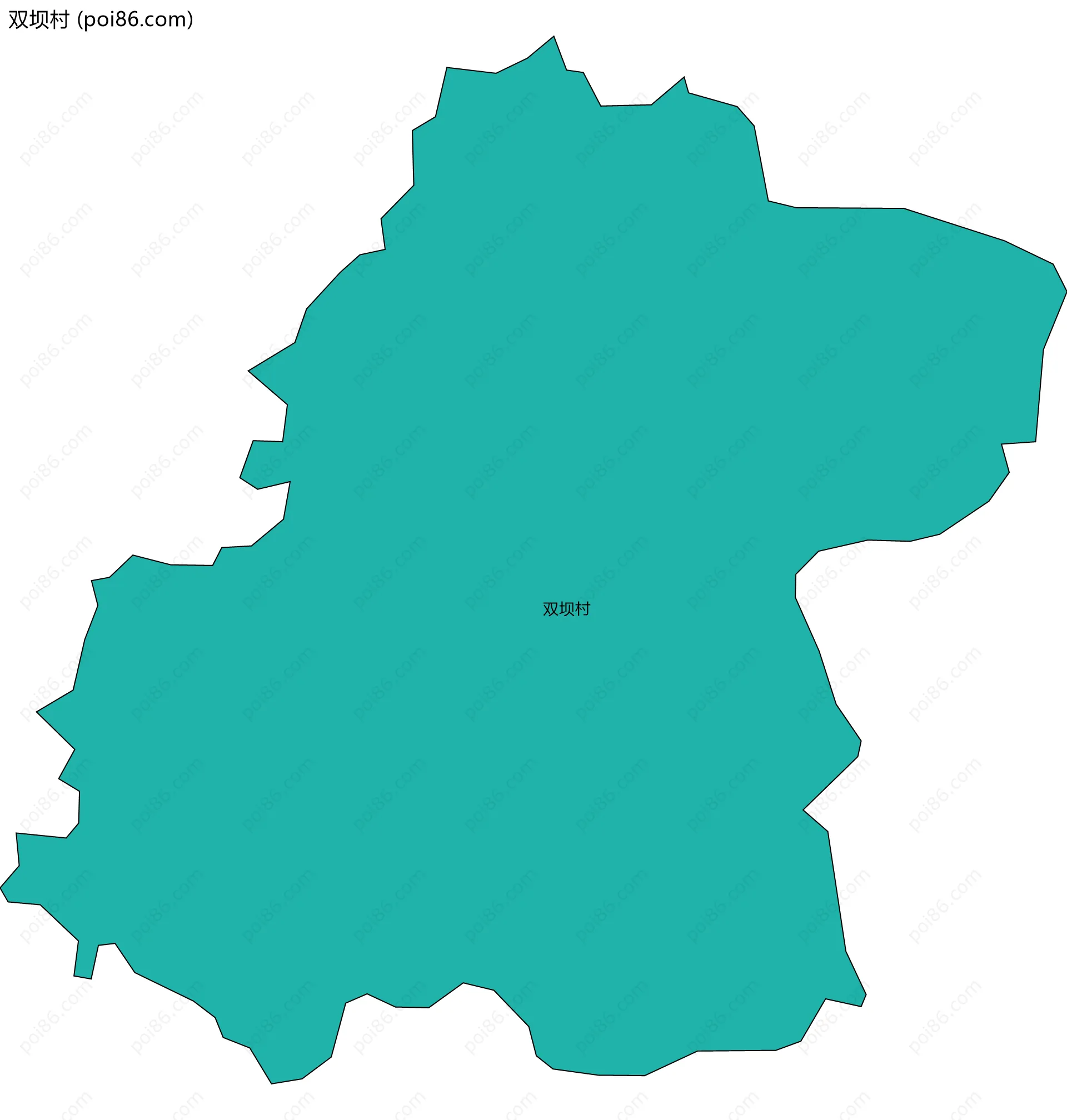 双坝村边界地图
