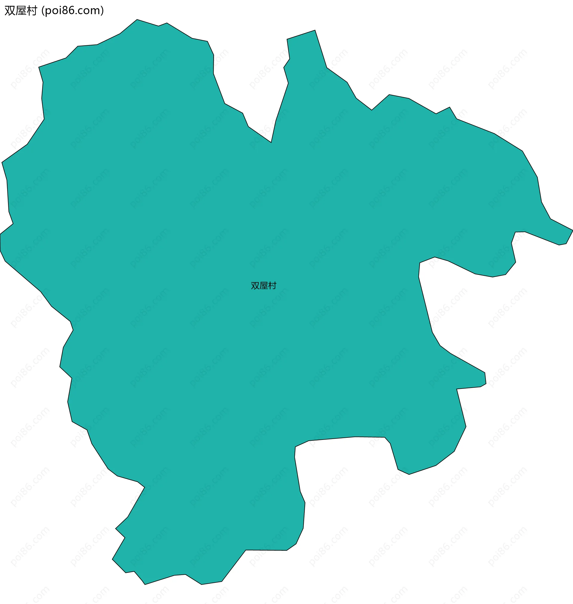 双屋村边界地图