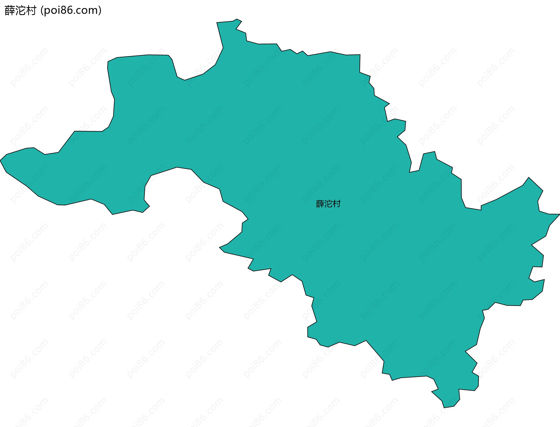 薛沱村边界地图