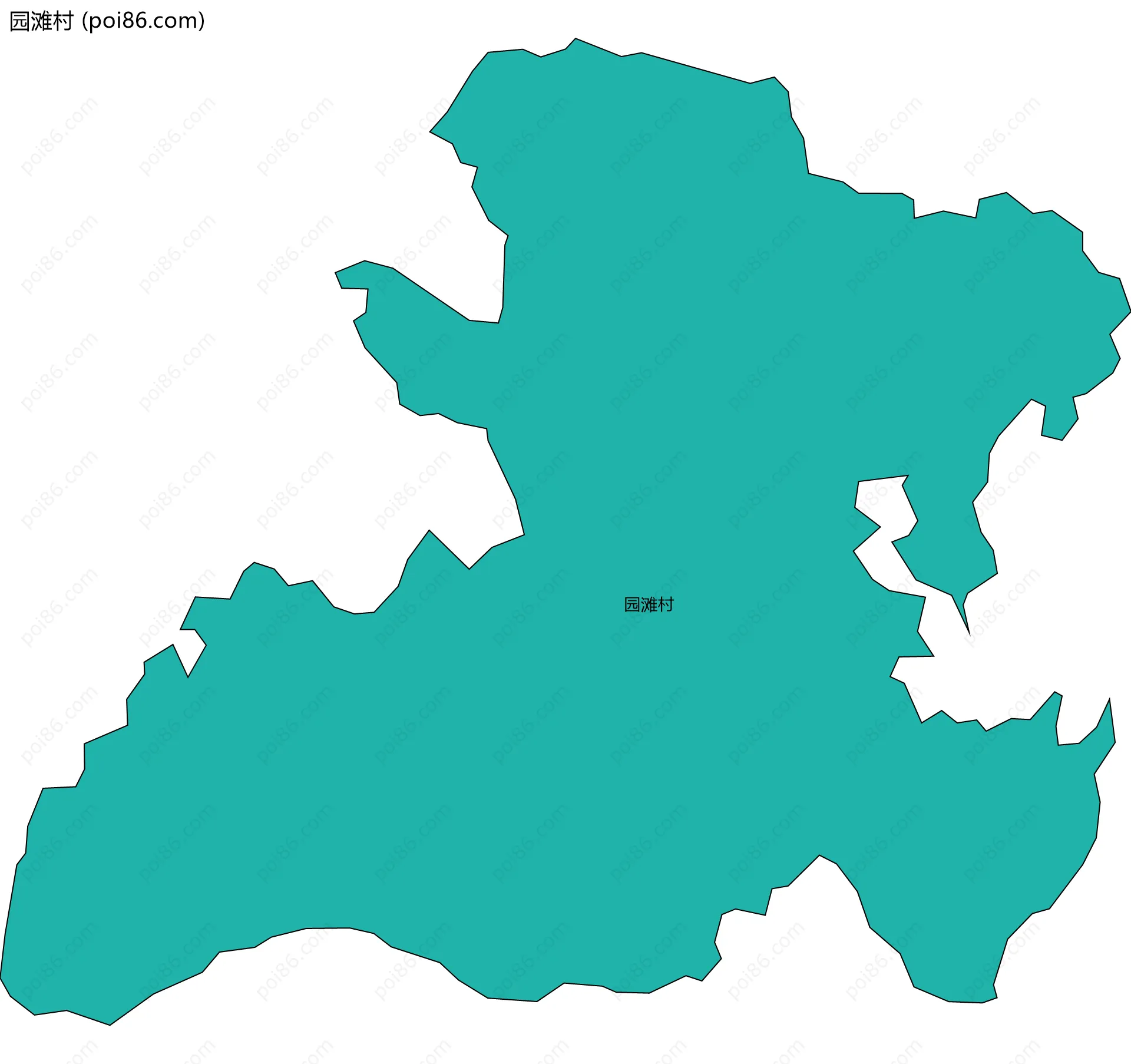 园滩村边界地图