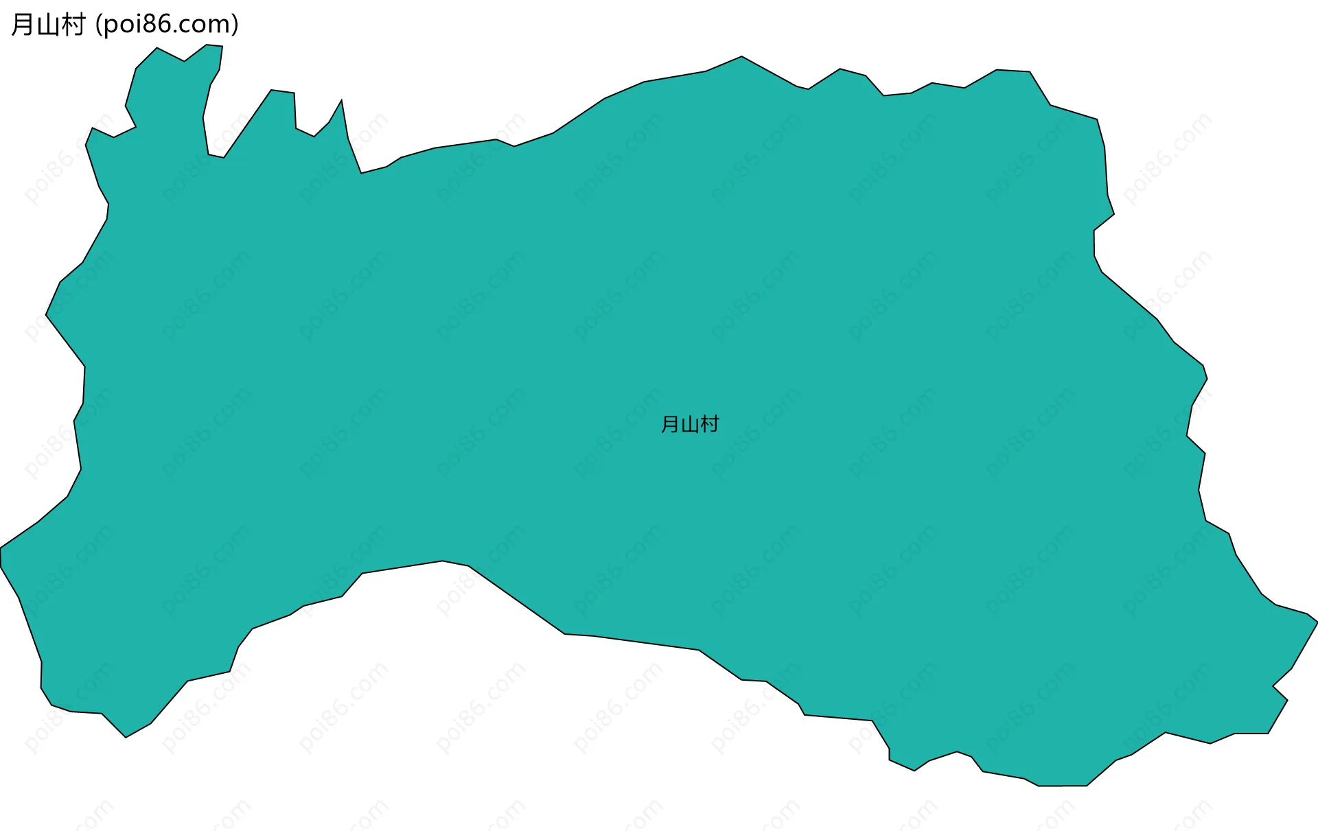 月山村边界地图