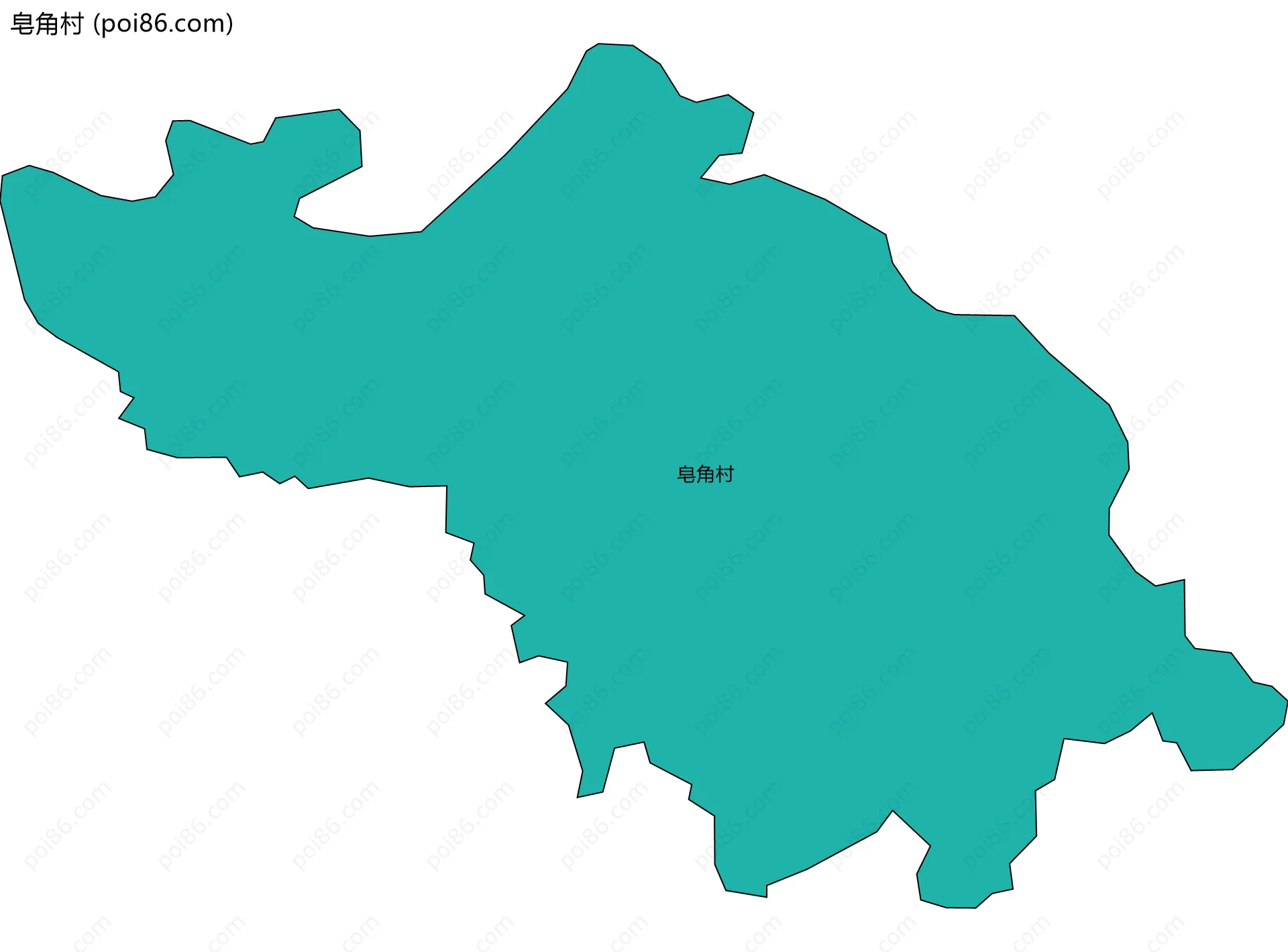 皂角村边界地图