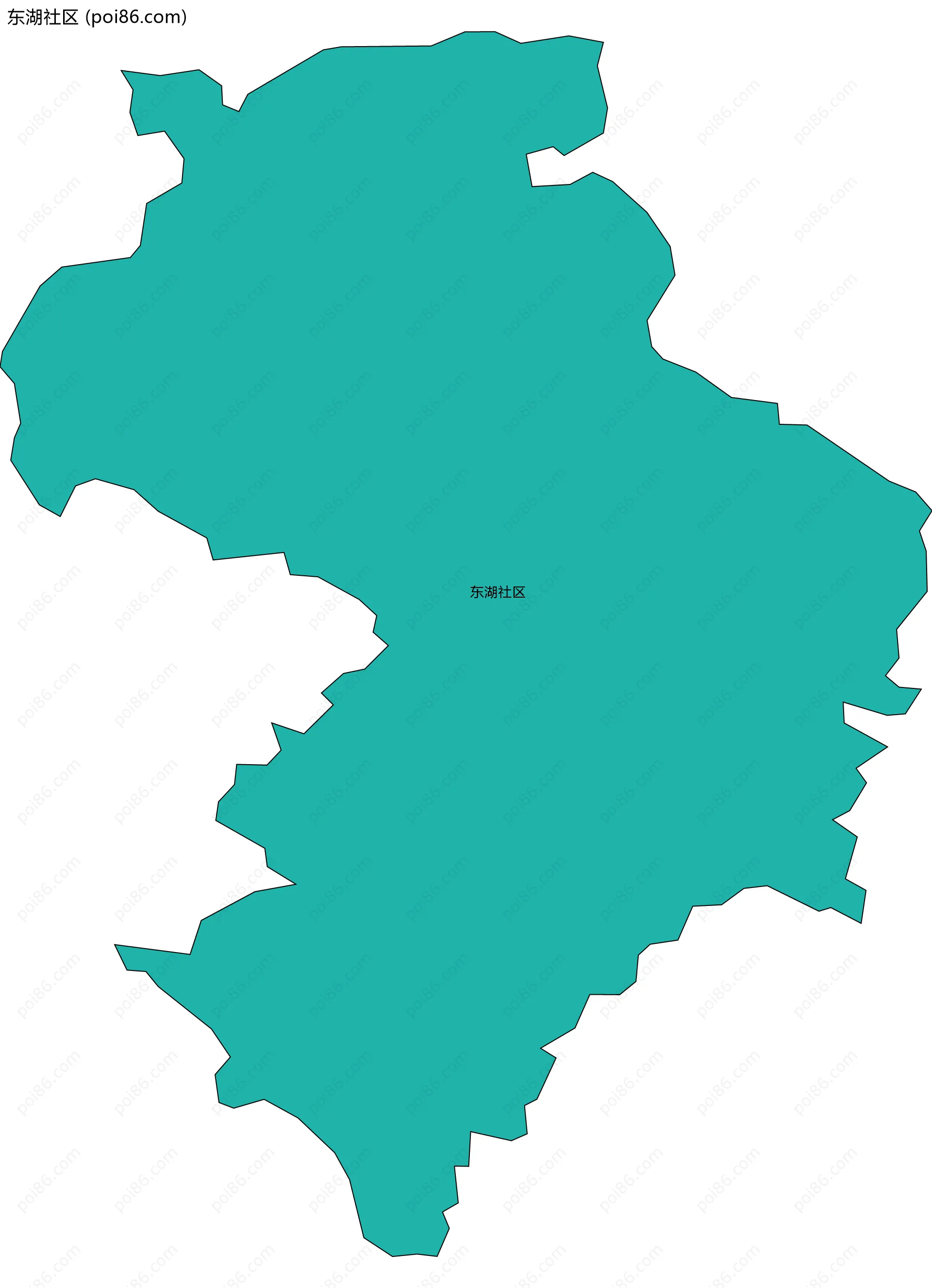 东湖社区边界地图