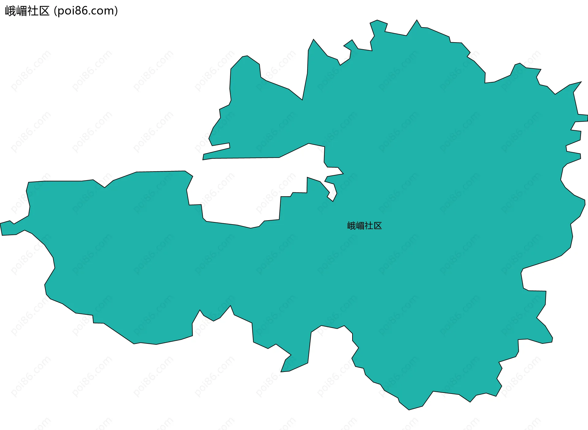 峨嵋社区边界地图