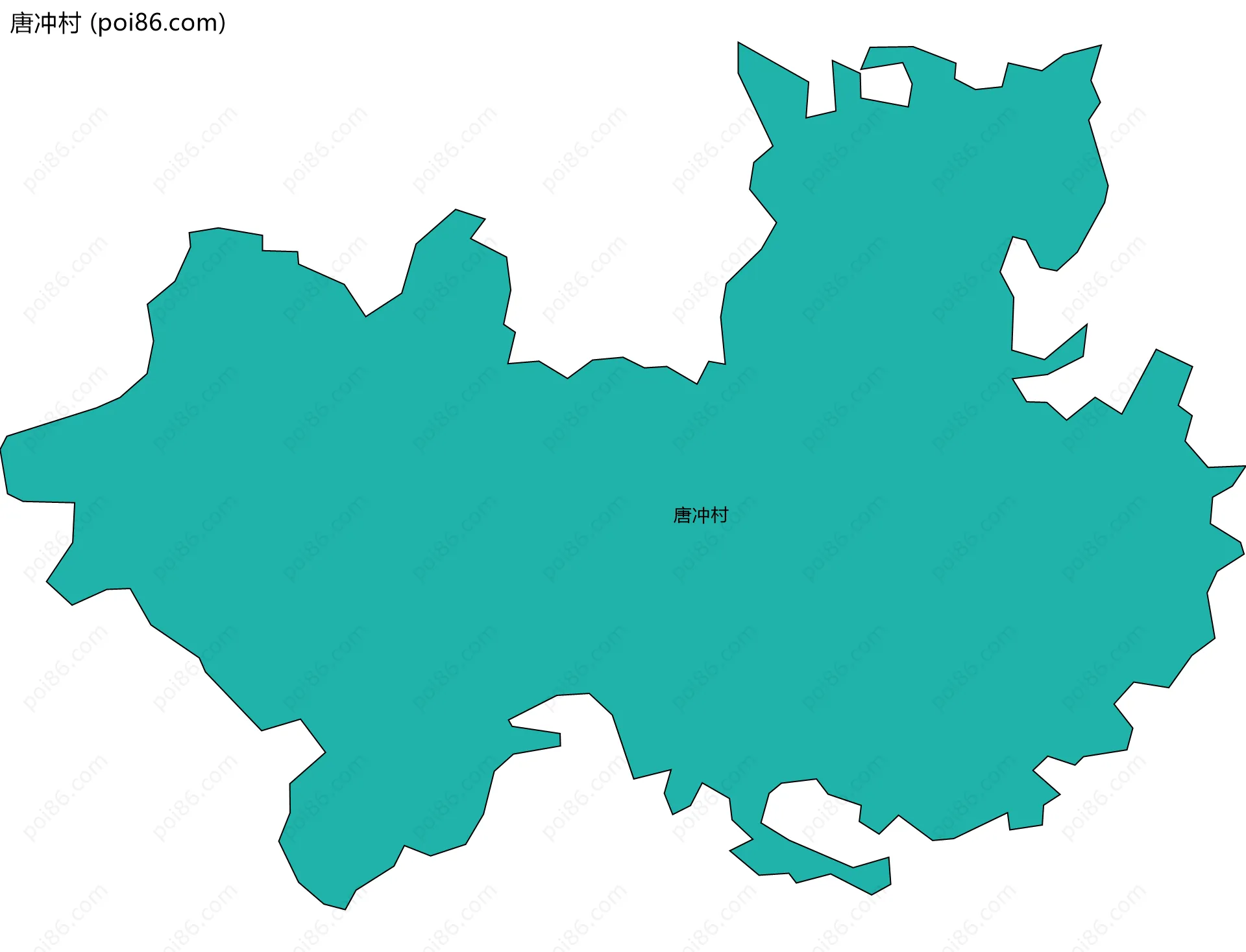 唐冲村边界地图